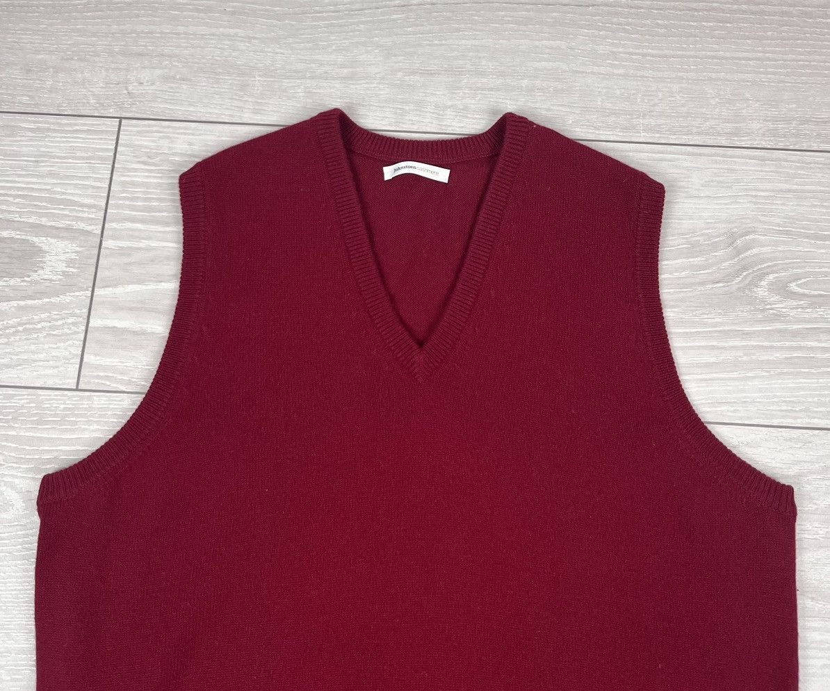 Vintage Johnstons Cashmere Red Knit Sweater Vest Size US L / EU 52-54 / 3 - 2 Thumbnail
