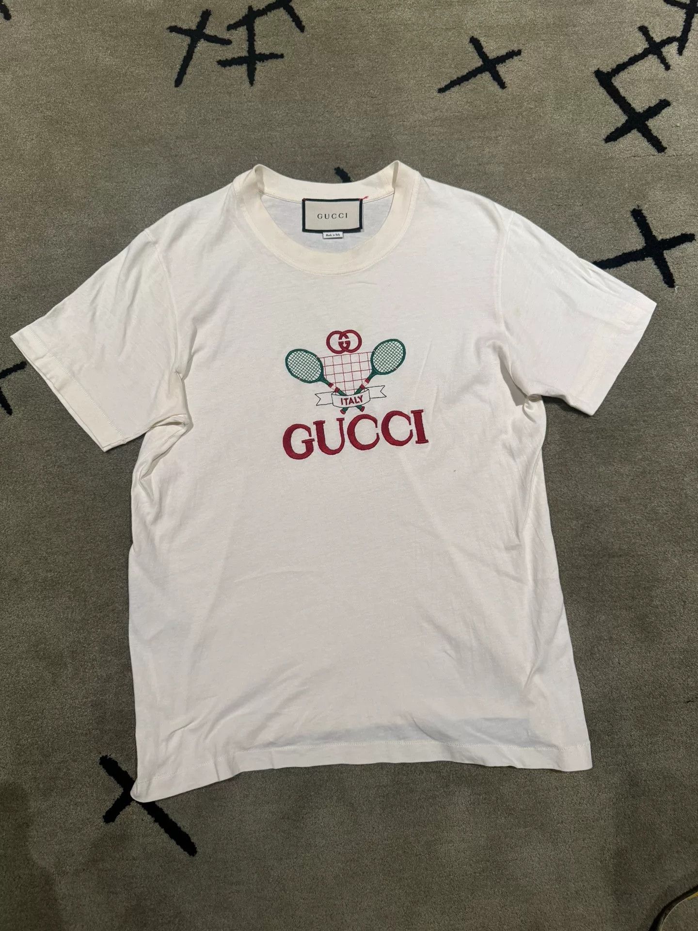 Gucci gucci tennis logo short sleeve t-shirt Size S / US 4 / IT 40 - 1 Thumbnail