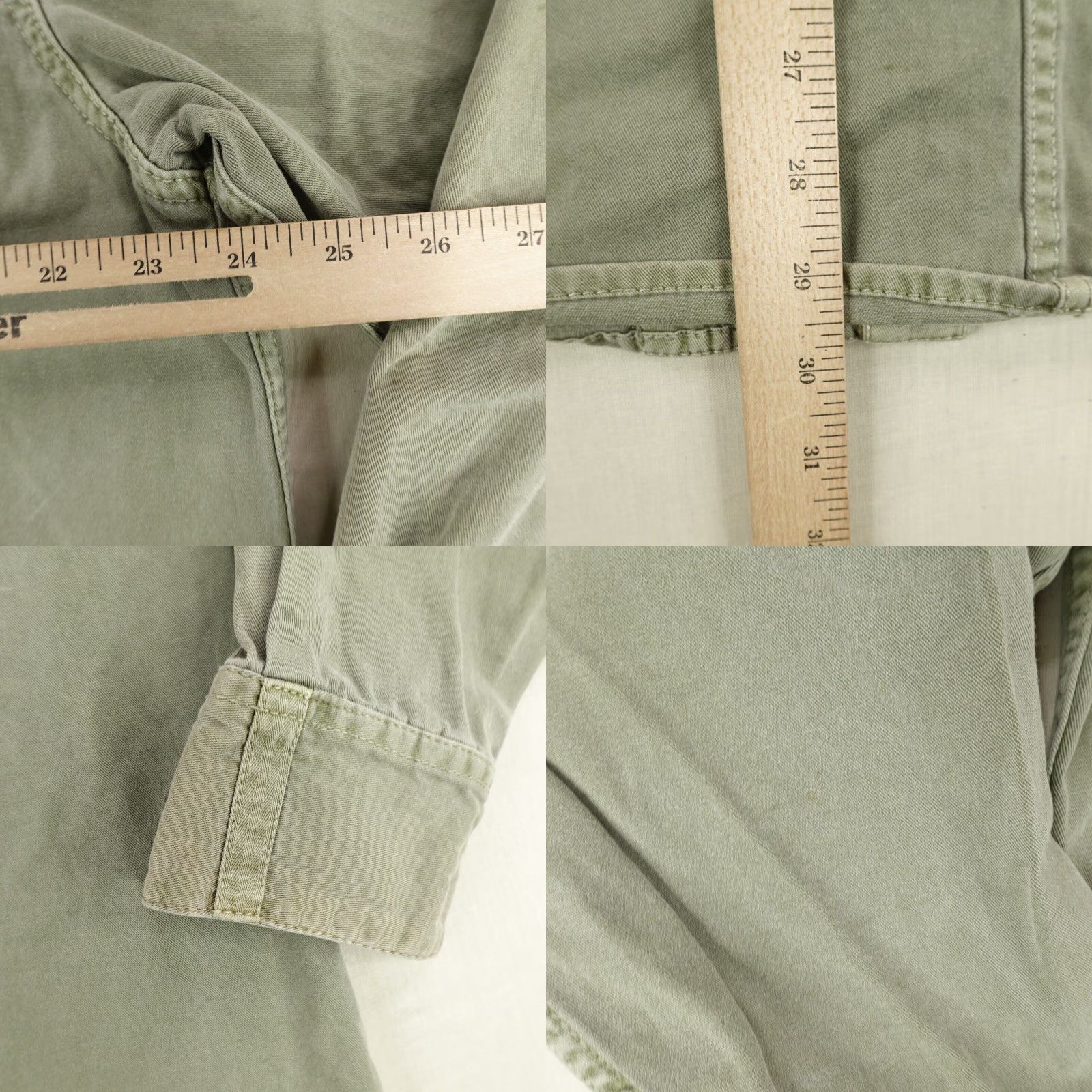 Levi's VINTAGE Levi's Button-Up Shirt Mens Medium Green Twill Long Sleeve Work Utility Outdoor Size US M / EU 48-50 / 2 - 8 Thumbnail