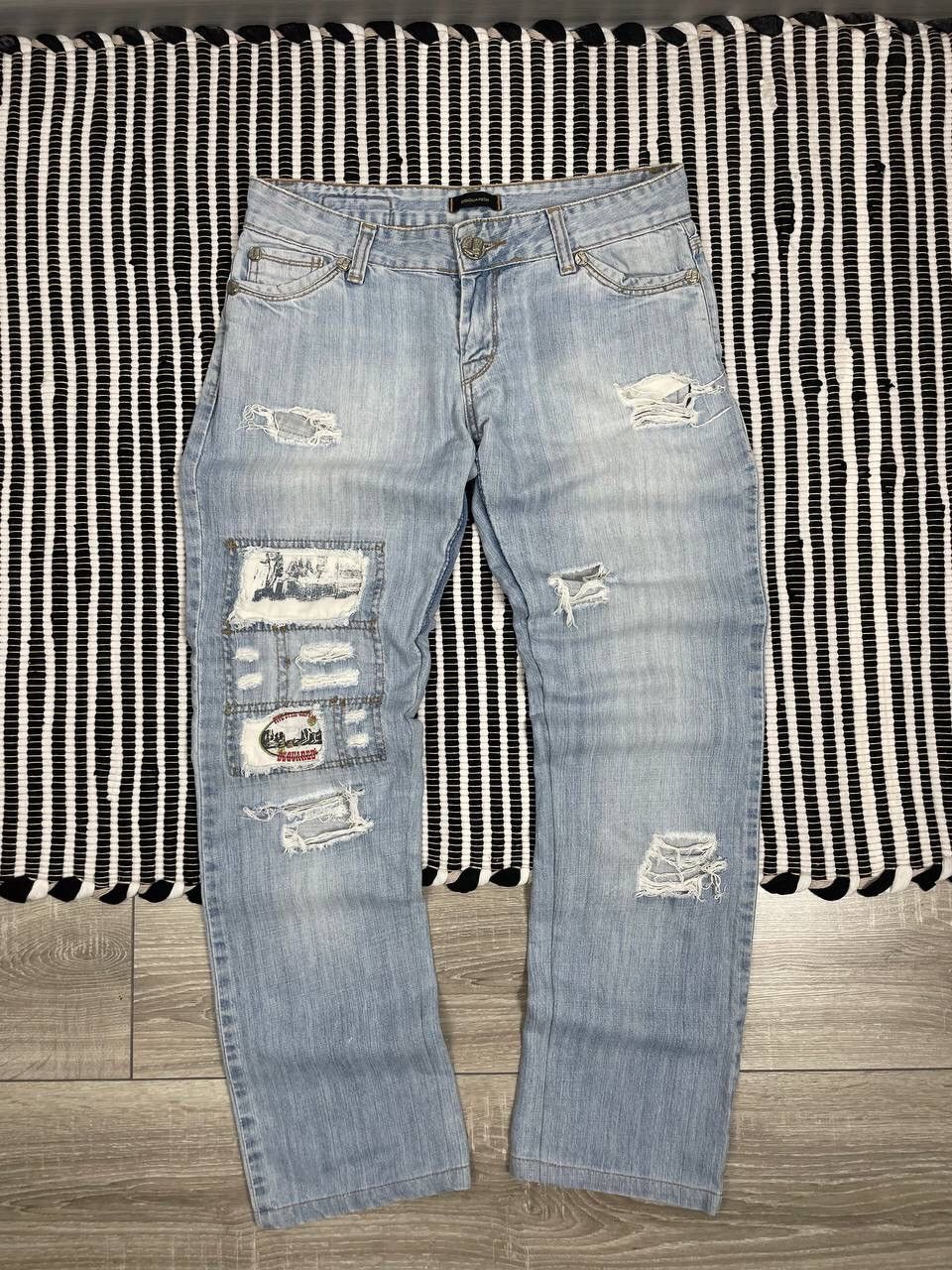 Dsquared2 Vintage Dsquared2 Distressed Cowboy Denim Jeans Y2K Size US 30 / EU 46 - 1 Thumbnail