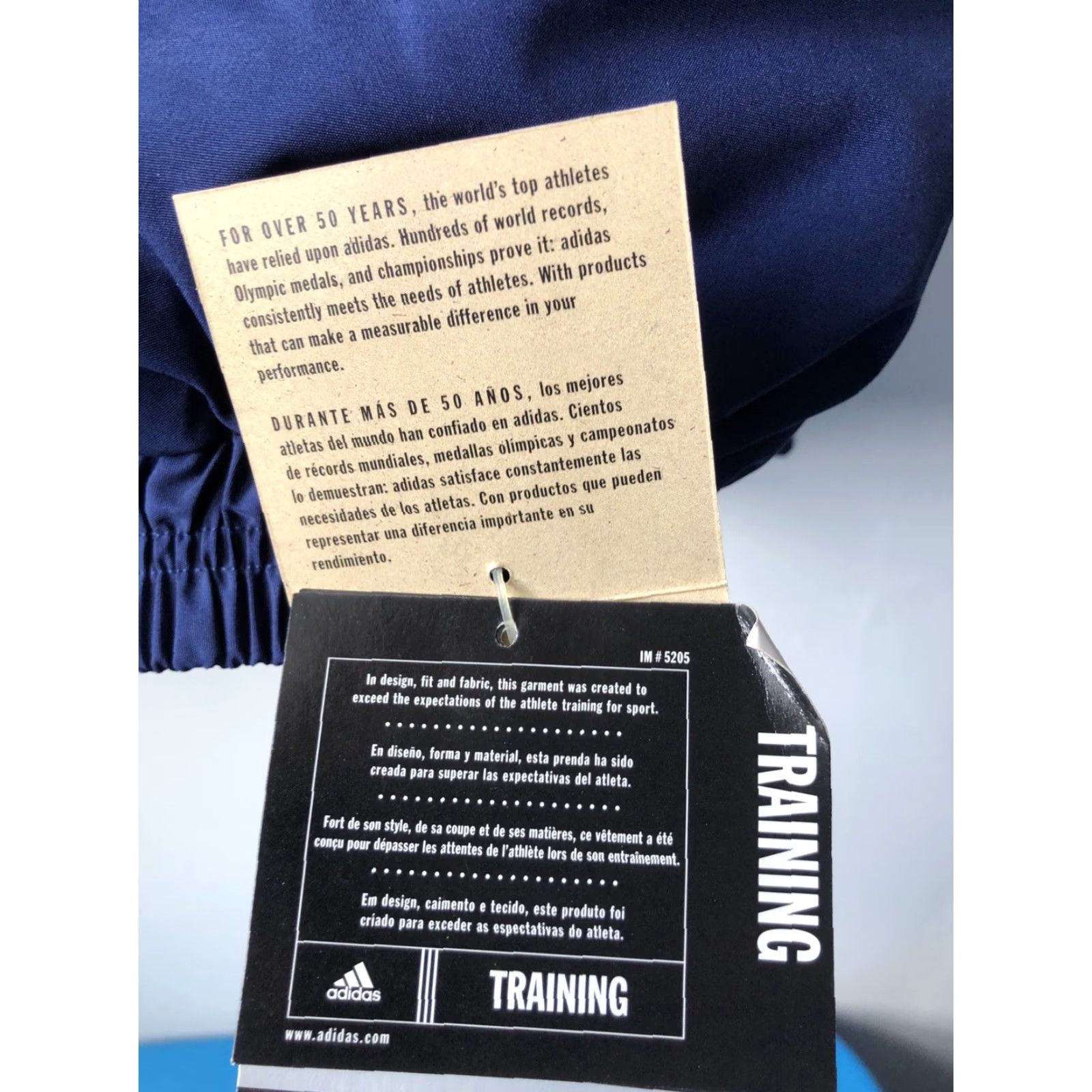 Adidas VINTAGE adidas climawarm Jacket Coat Down Filled Mens L NWT 1998 NOS Blue Wool? (Wait) Size US L / EU 52-54 / 3 - 3 Thumbnail