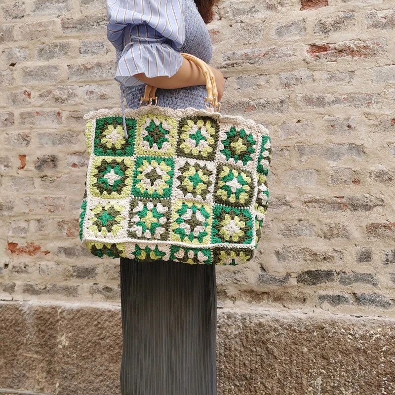 Designer × Vintage Luxury Bohemian Large Crochet Bag Size ONE SIZE - 3 Thumbnail
