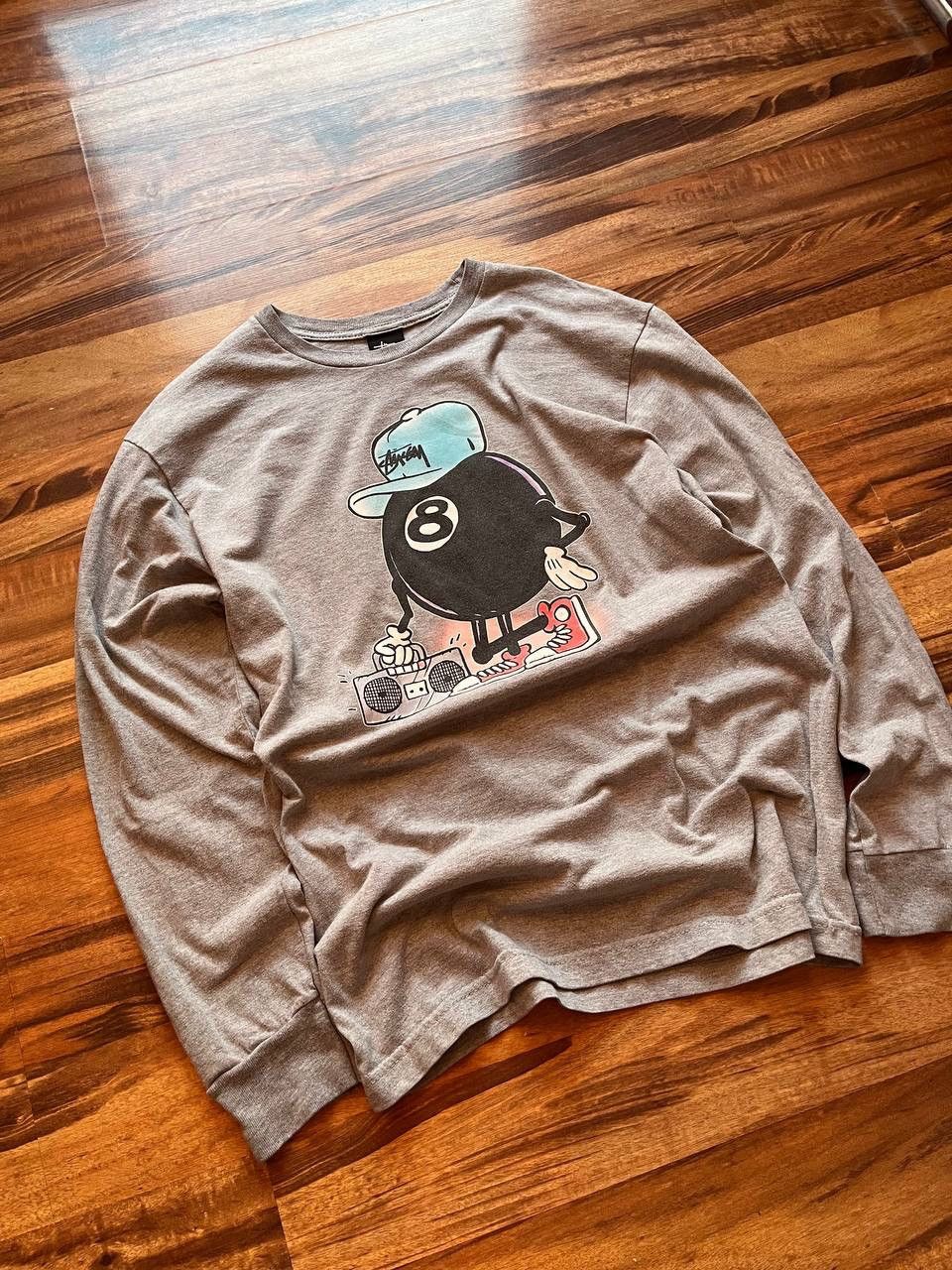 Stussy × Vintage Stussy x Eightball Longsleeve Tee Size US M / EU 48-50 / 2 - 1 Thumbnail