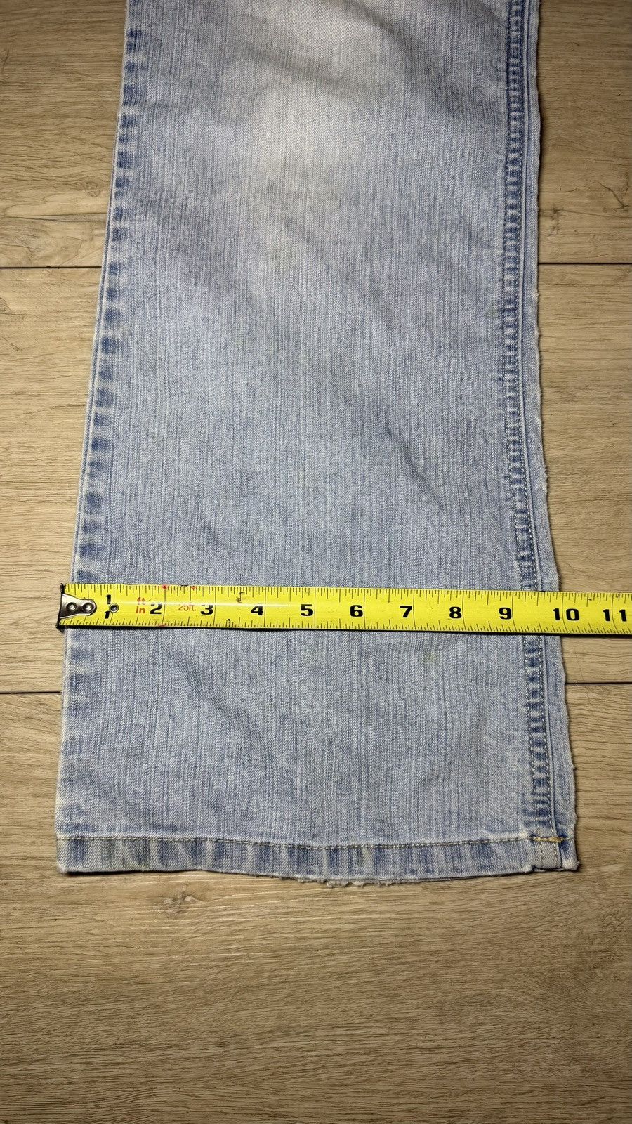 Other Y2K 2000s Light Wash Embroidered Swan Flared Selvedge Denim Size 32" / US 10 / IT 46 - 8 Thumbnail