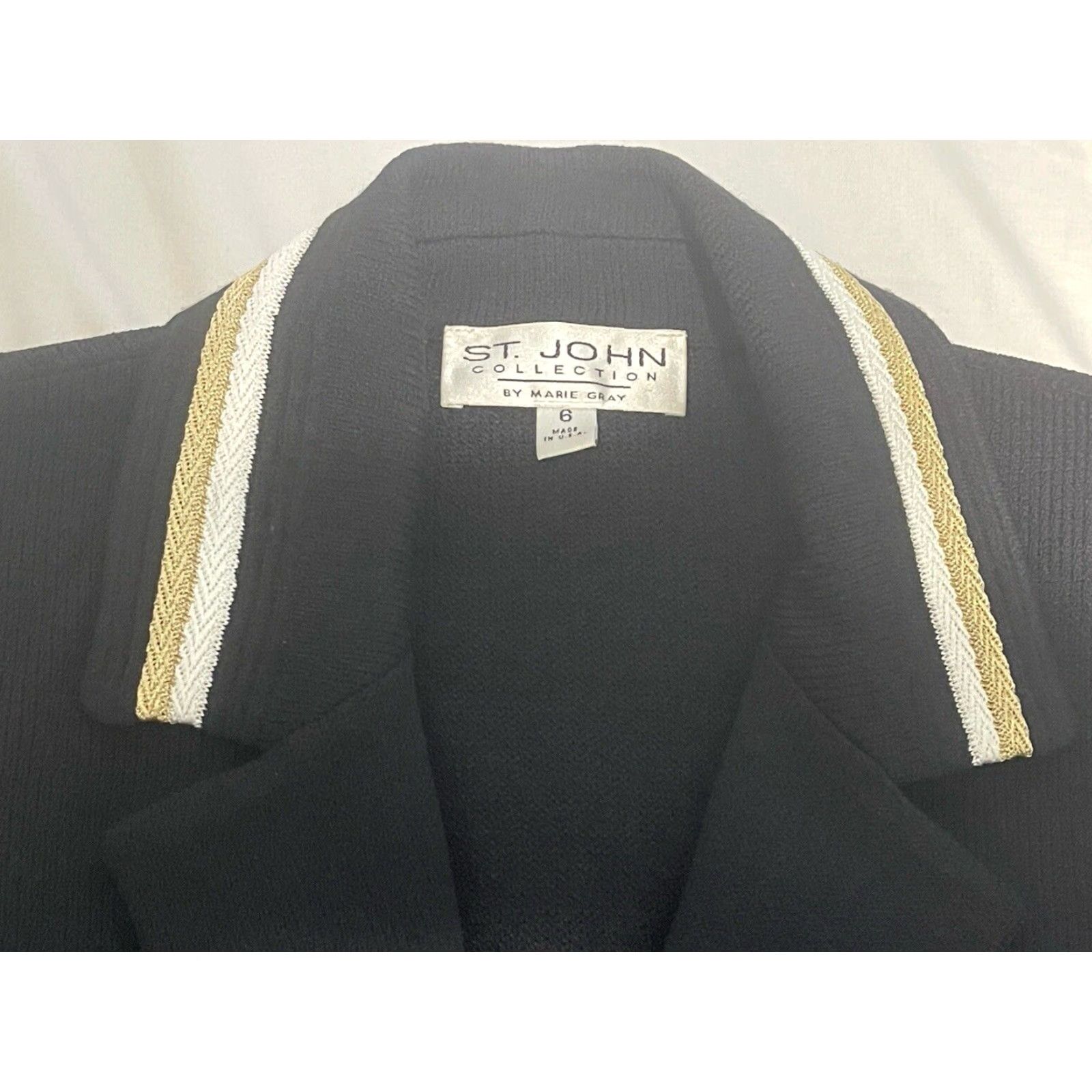 St. John St. John Collection Jacket Blazer Knit Black Size 6 Womens Classic Designer Old Money Knit Suit Jacket Size M / US 6-8 / IT 42-44 - 4 Thumbnail