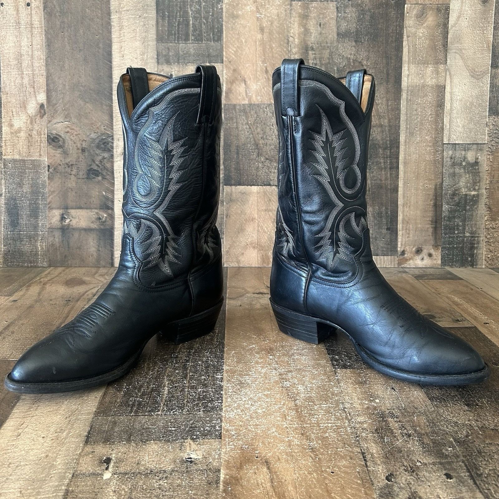 Tony Lama Tony Lama CZ4000 Vintage Black Cowboy Boots Mens 10.5 D Size US 10.5 / EU 43-44 - 11 Thumbnail