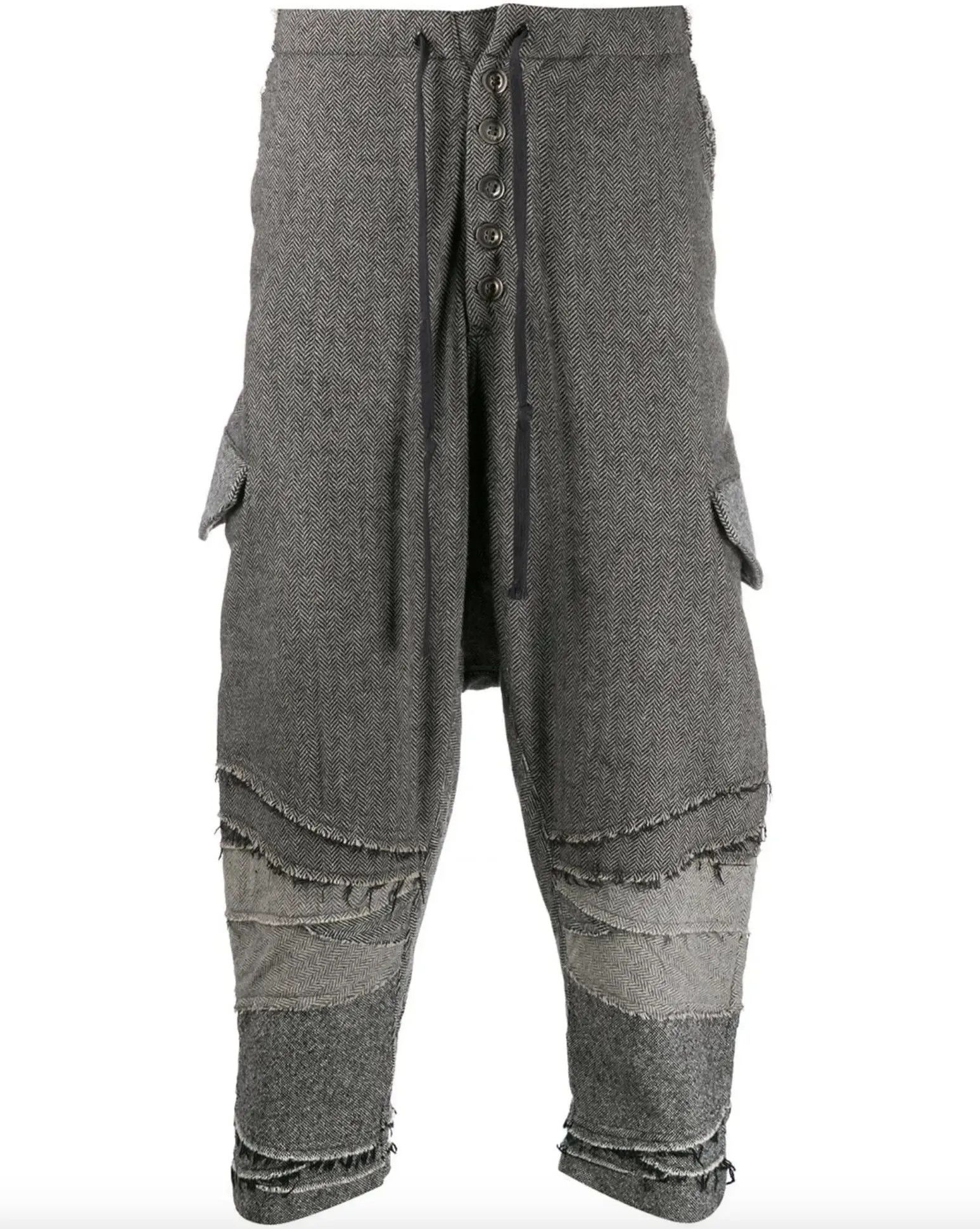 Greg Lauren $2.2k Greg Lauren Mix Herringbone Cargo Drop Pants Size US 34 / EU 50 - 1 Thumbnail