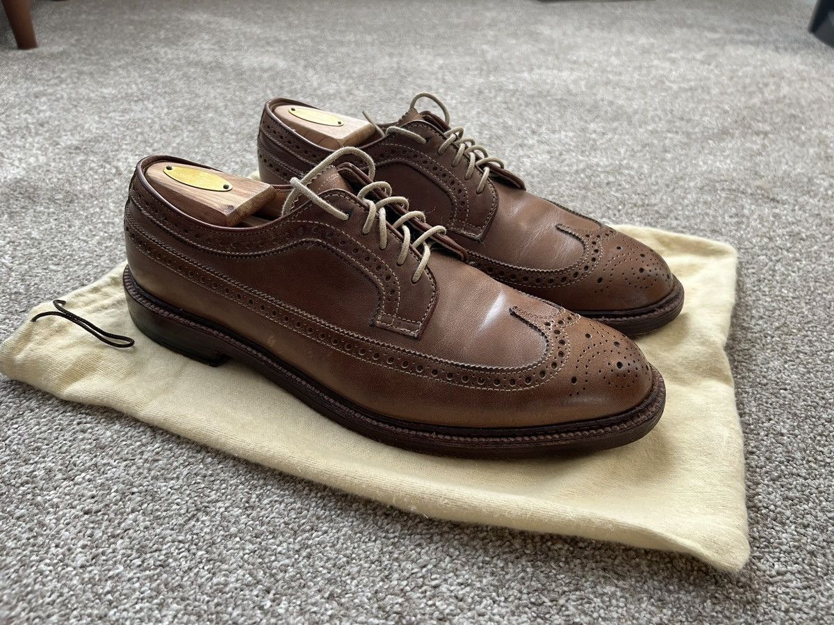 image of $700 Alden Natural Chromexcel Longwing 9.5 D Shoes in Beige, Men's