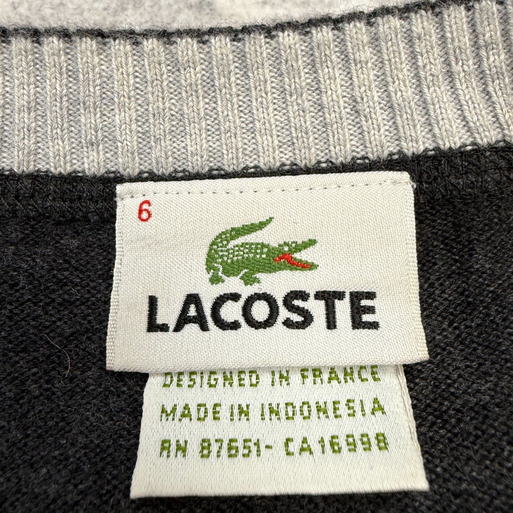Lacoste Lacoste Sweater Mens XL Gray V-Neck Lightweight Knit Pullover Preppy Logo Jumper Shirt Knitwear Size US XL / EU 56 / 4 - 2 Thumbnail