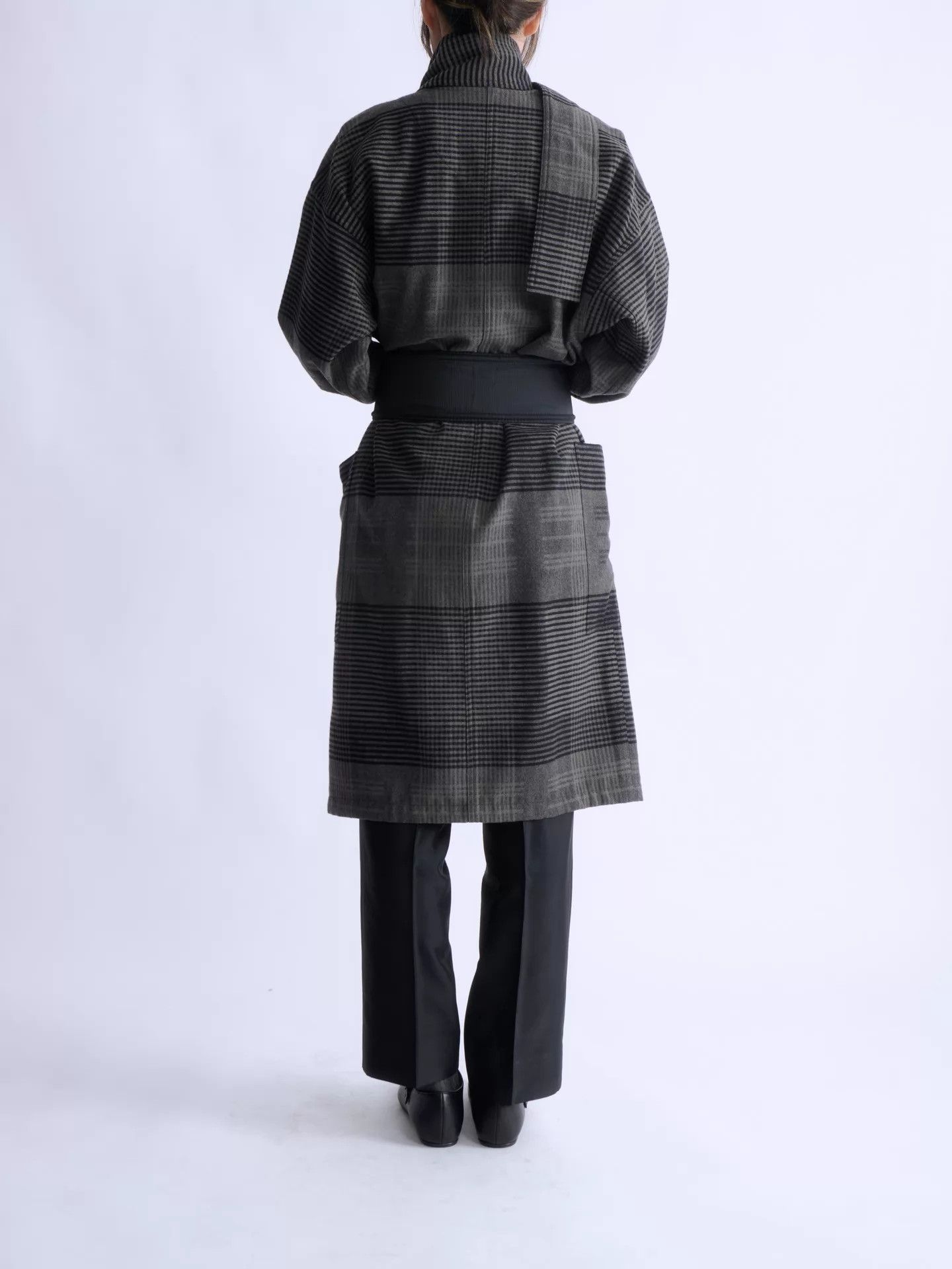 Other TAKEZO TOYOGUCHI 90s Checkered Tie-Belt Dress/Jacket Size M / US 6-8 / IT 42-44 - 5 Thumbnail