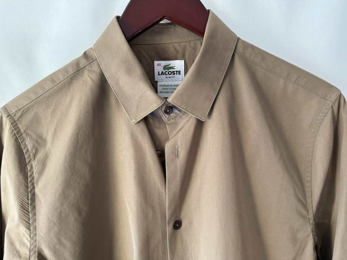 Lacoste Lacoste Live Shirt Brown Size 40L - 3 Thumbnail