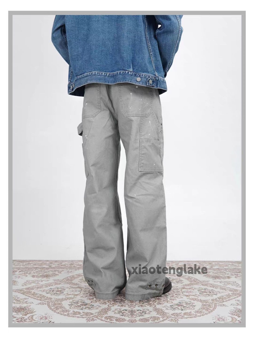 Vintage ltx utility loose baggy skate hiphop paint carpenter pants Size US 34 / EU 50 - 3 Thumbnail