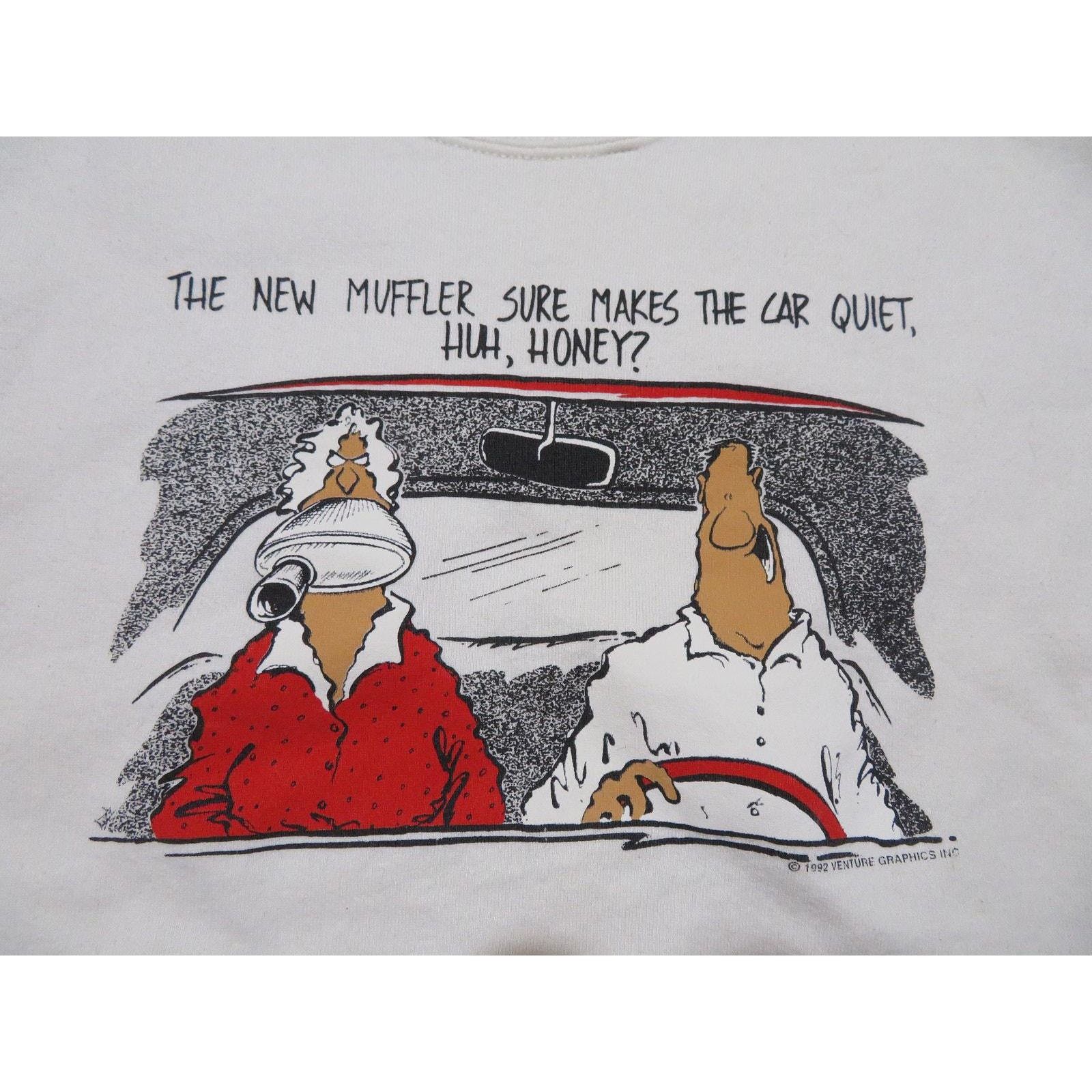 Other Funny New Muffler for the Car Marriage Sweatshirt Sz L 1990s Size US L / EU 52-54 / 3 - 3 Thumbnail
