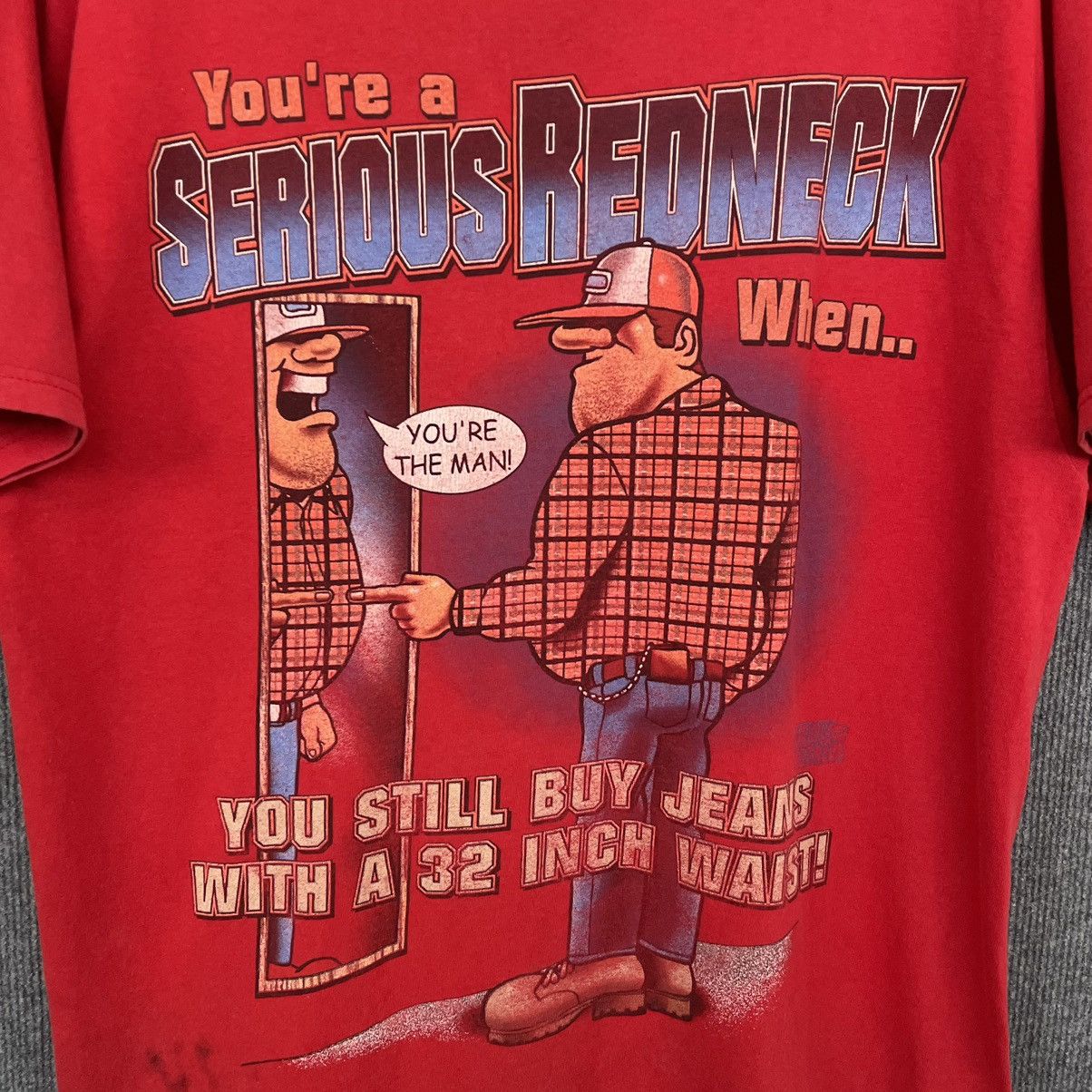 Vintage Vintage Y2K Serious Redneck Funny Humour T Shirt Size US L / EU 52-54 / 3 - 2 Thumbnail