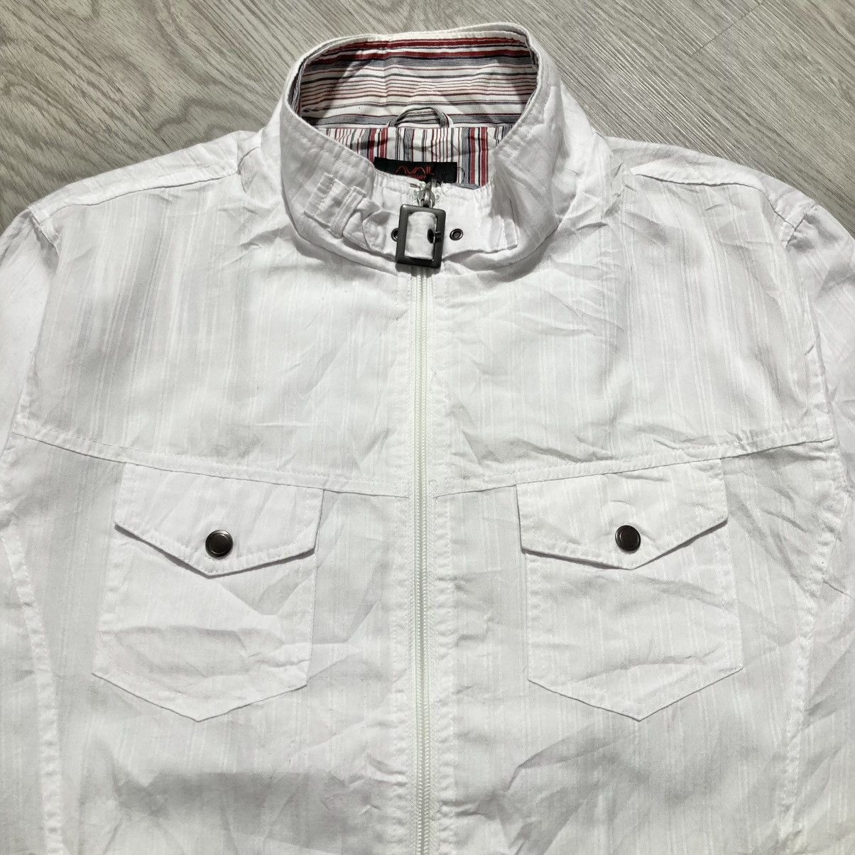 20471120 2000s Avail Double Layer Jacket White Zip Punk Lgb Style Size US XL / EU 56 / 4 - 3 Thumbnail