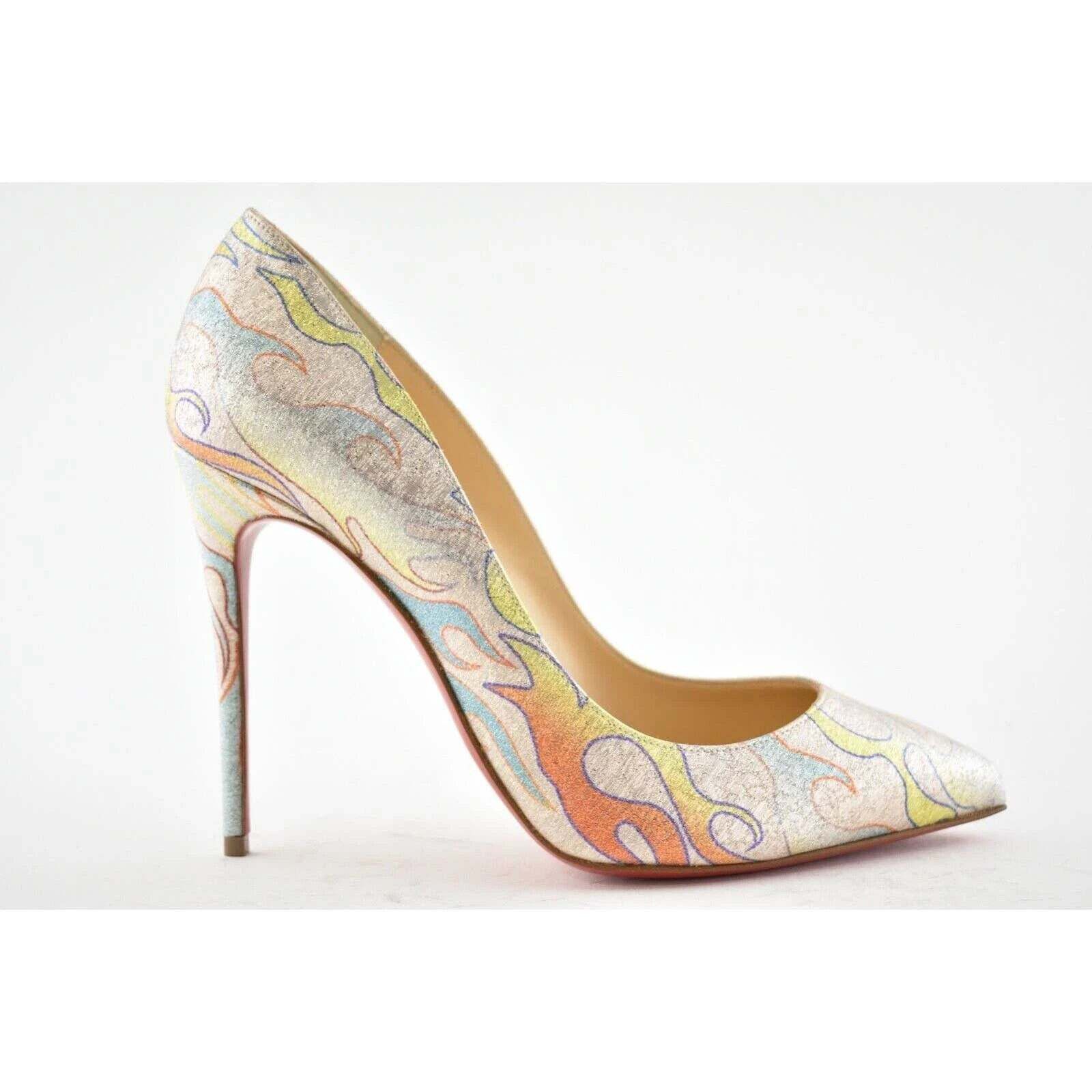 Christian Louboutin Christian Louboutin Pigalle Follies 100 Lurex Flame Orange Size US 9 / IT 39 - 2 Thumbnail