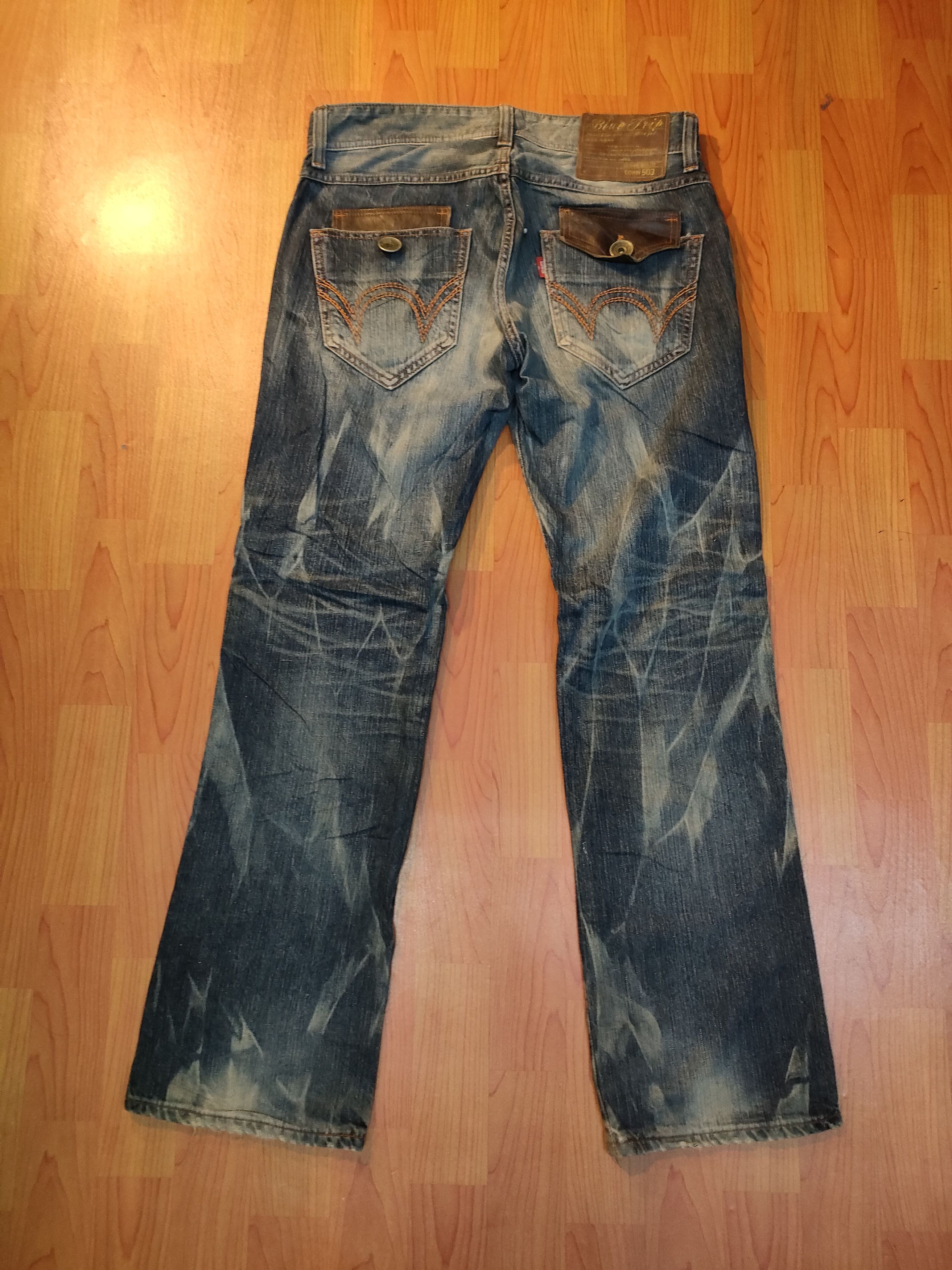 Edwin × If Six Was Nine × Japanese Brand Flare 🔥🔥 Distressed Edwin 503 Bluetrip Jeans Size US 34 / EU 50 - 3 Thumbnail