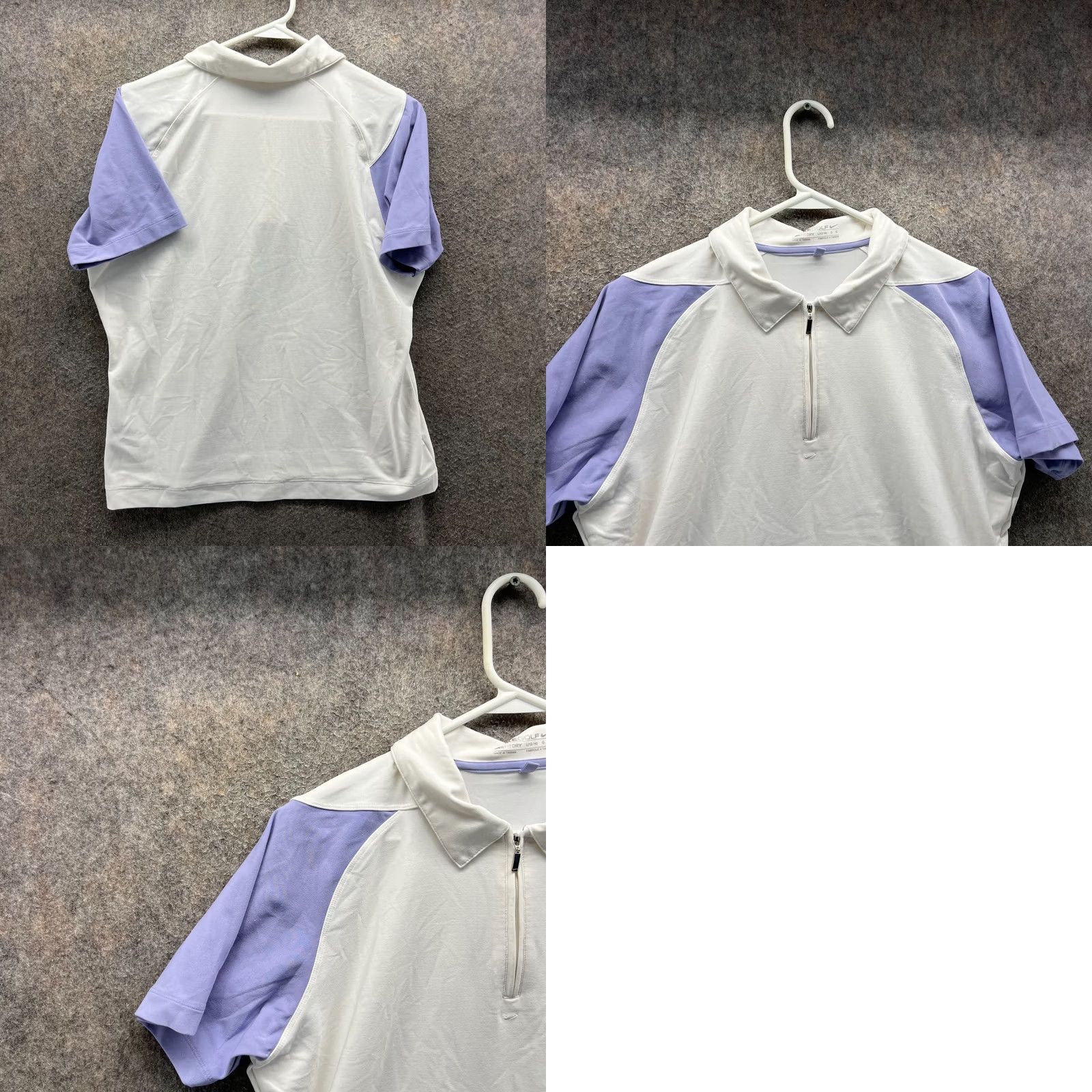 Nike Nike Golf Polo Shirt Women Large White Purple Dri-Fit Quarter Zip Athletic Shirt Size L / US 10 / IT 46 - 8 Thumbnail