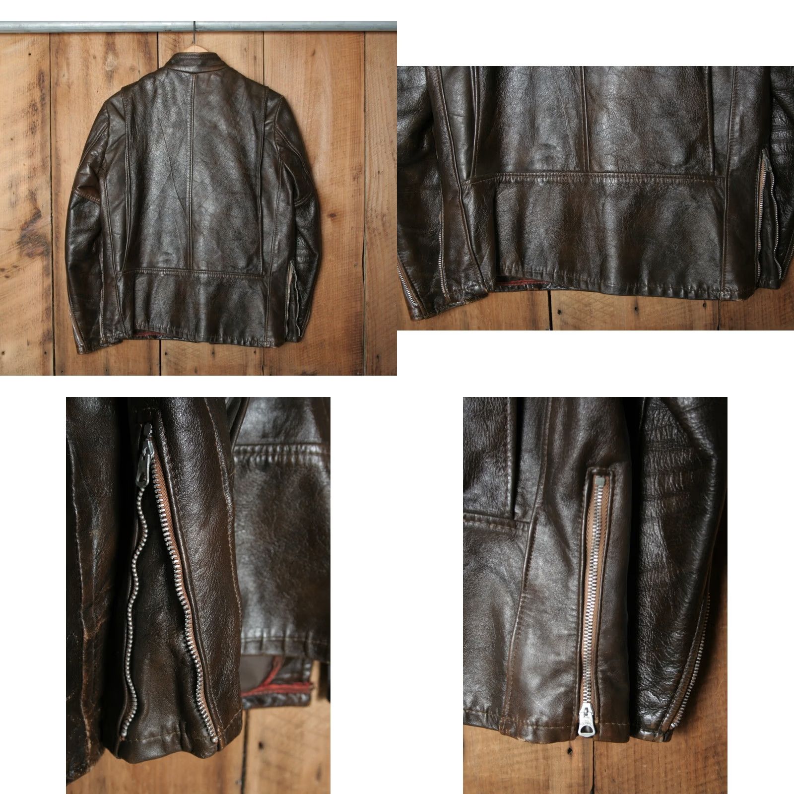 Vintage VINTAGE Lesco Brown Leather Motorcycle Jacket Women's Sz. 11 ≈ M Jacket, Brown, Motorcycle, Vintage, Womens, 11, Lesco, Leather, Zip, Missing Liner Size L / US 10 / IT 46 - 8 Thumbnail