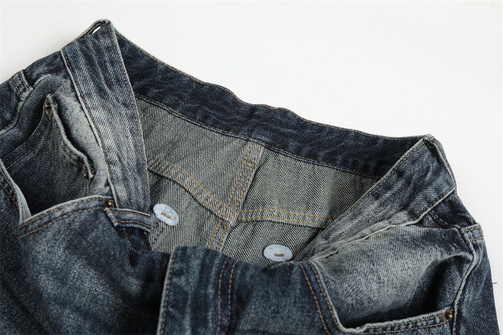 Vintage Retro American-Style Loose-Fit Gradient-Washed Jeans Size US 32 / EU 48 - 4 Thumbnail