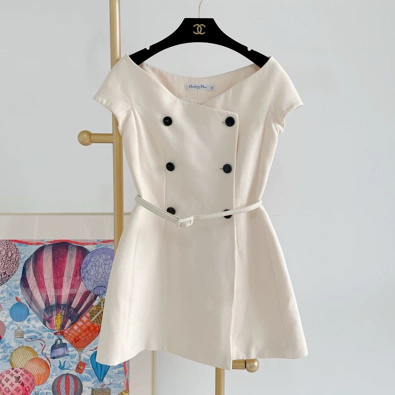 Christian Dior Beige Double-Breasted Dress- DMC