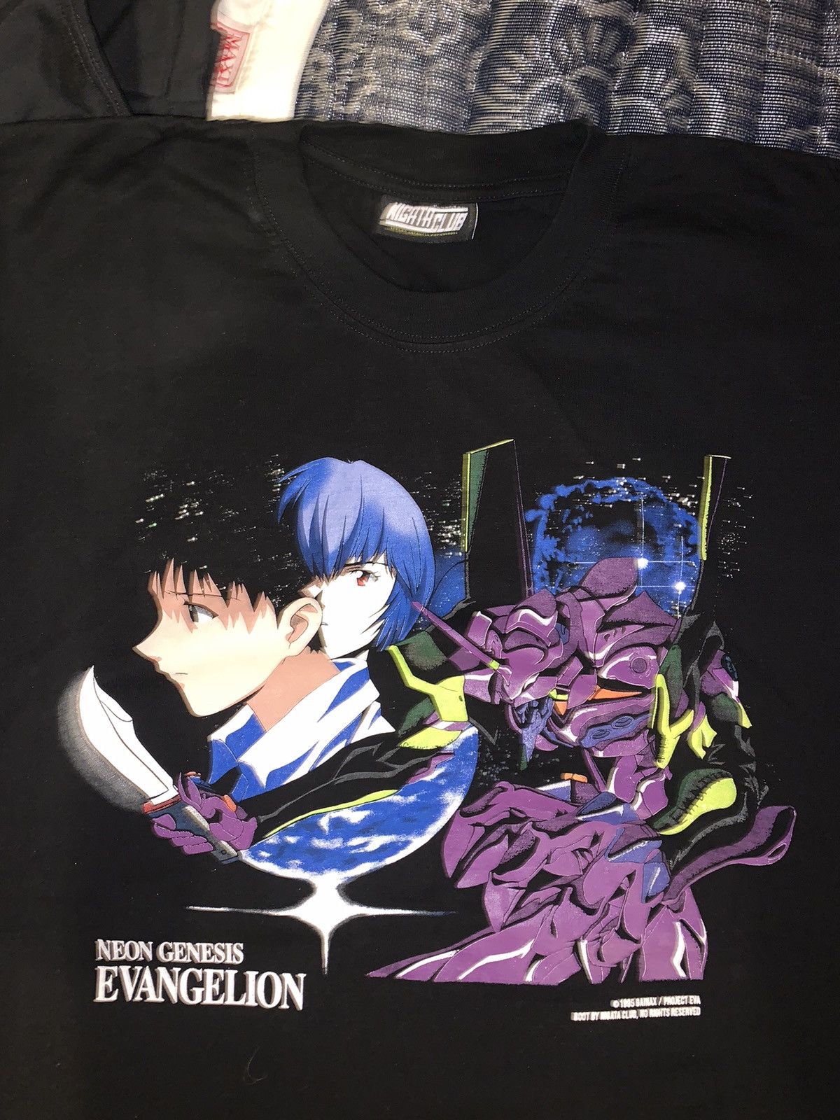 Image of Anima x Vintage Evangelion Bootleg Anime Tshirt in Black, Men's (Size XL)