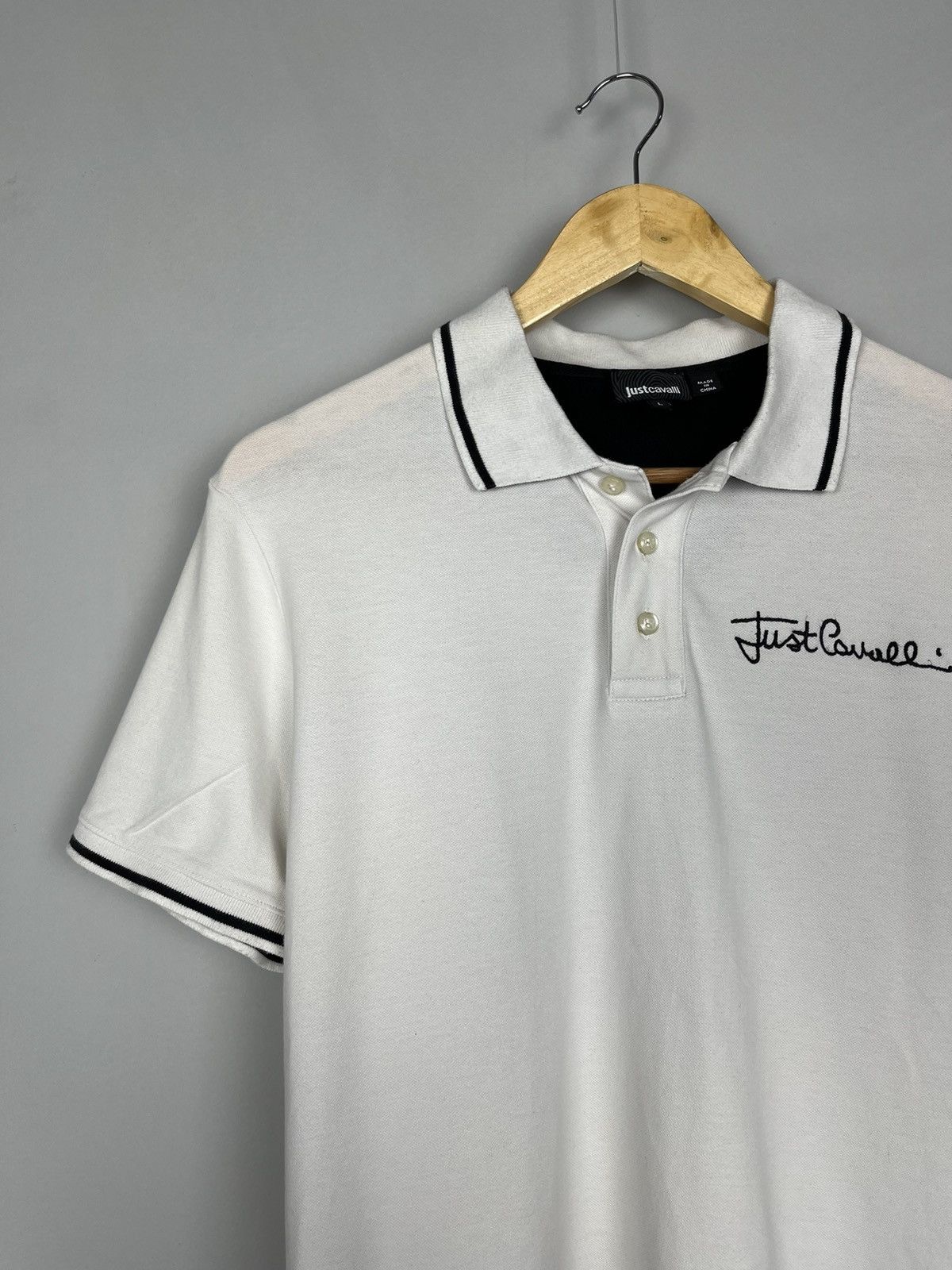 Just Cavalli × Roberto Cavalli Just Cavalli Logo Print Luxury Lux Polo Size US L / EU 52-54 / 3 - 3 Thumbnail