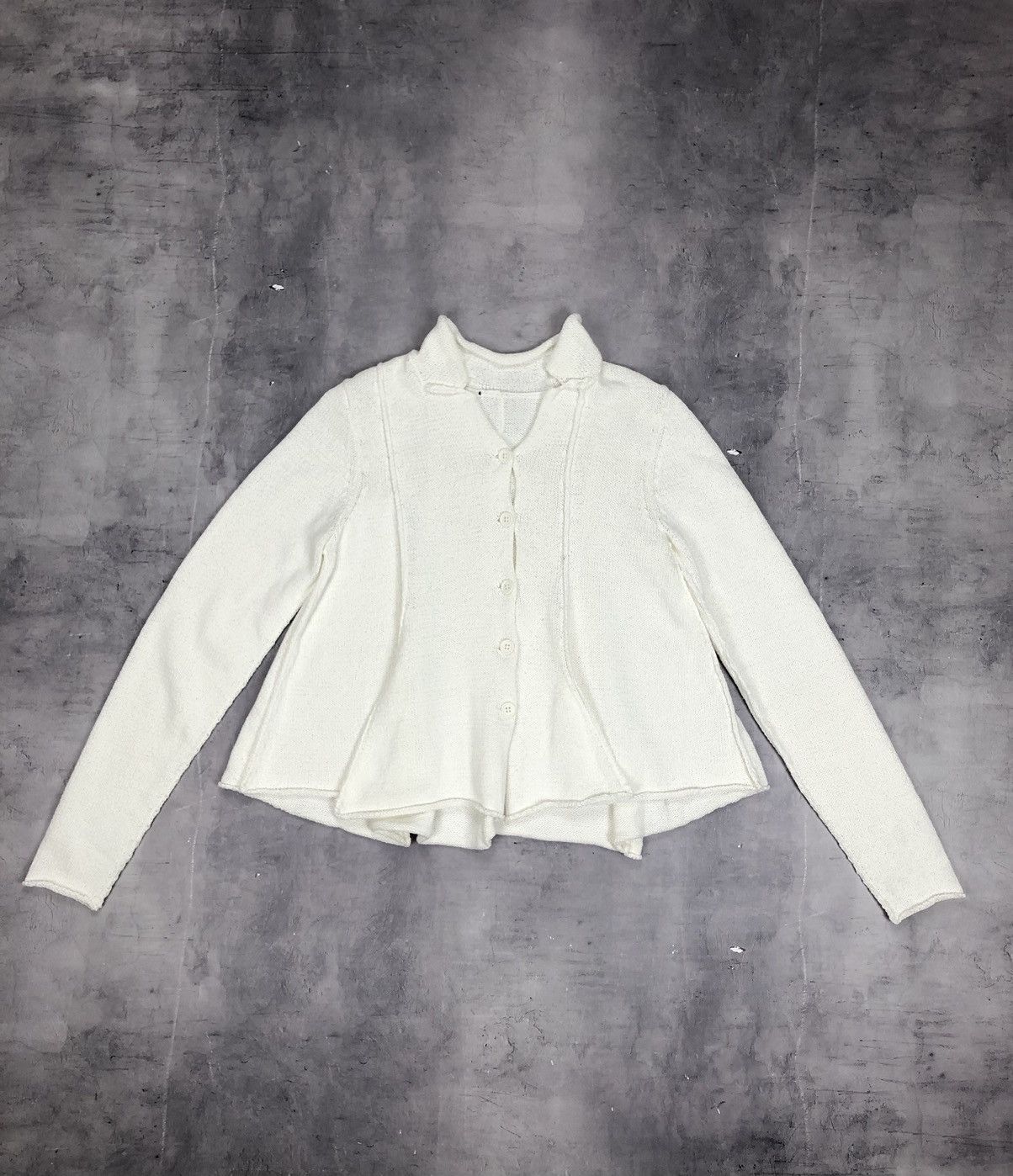 Rundholz Rundholz Black Label Flared Panel Cardigan in Off-White Size M / US 6-8 / IT 42-44 - 1 Thumbnail