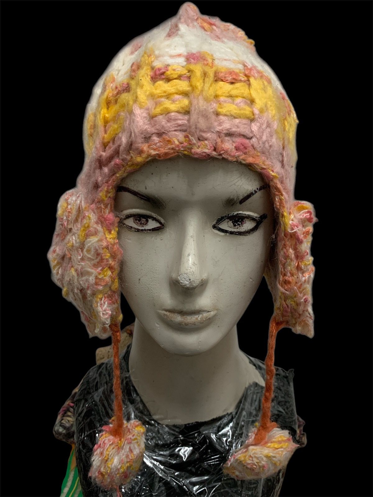 Japanese Brand × Kapital × Vintage Crochet Knitted HandMade Beanie Hats Size ONE SIZE - 2 Thumbnail