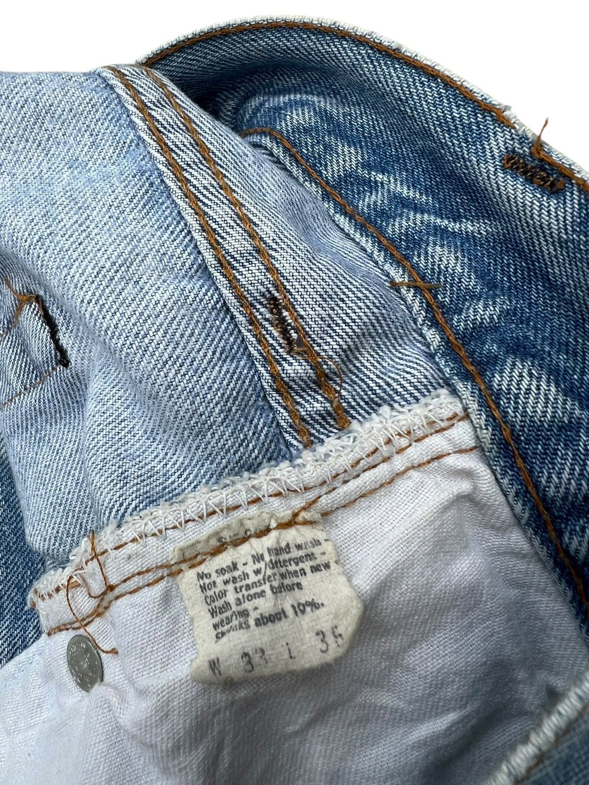 Levi's Trashed Vintage 80s Levi’s 501 Redline Selvedge Denim Jeans Size US 32 / EU 48 - 23 Thumbnail
