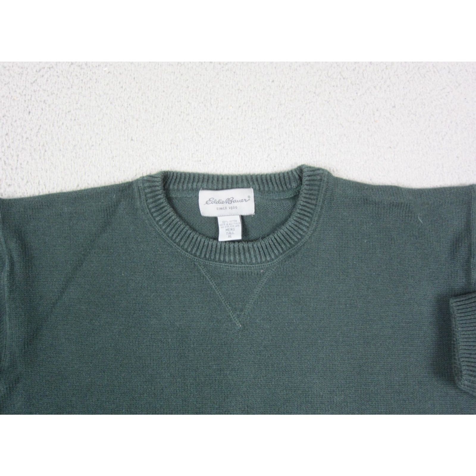 Eddie Bauer VINTAGE Eddie Bauer Sweater Mens XLT Green Cotton Australia Pullover Knit Crew Neck Long Sleeve Regular Fit Wool? Size US XL / EU 56 / 4 - 2 Thumbnail