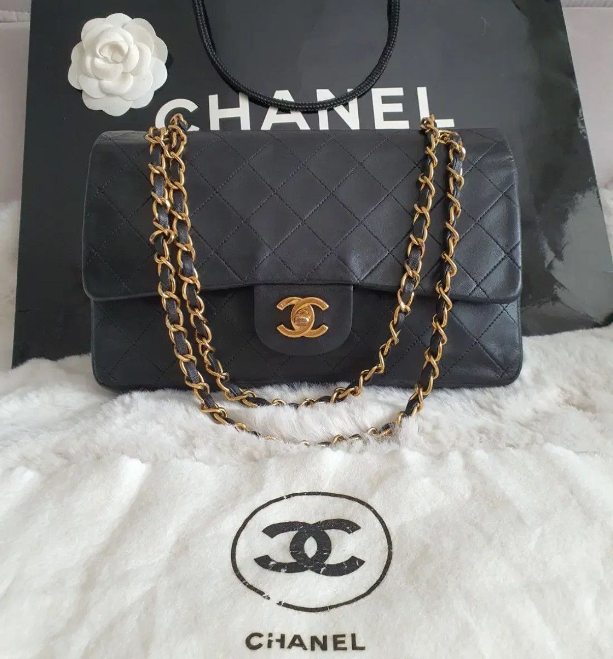 Chanel Chanel Medium Classic Flap (Gold Hardware Size ONE SIZE - 1 Thumbnail