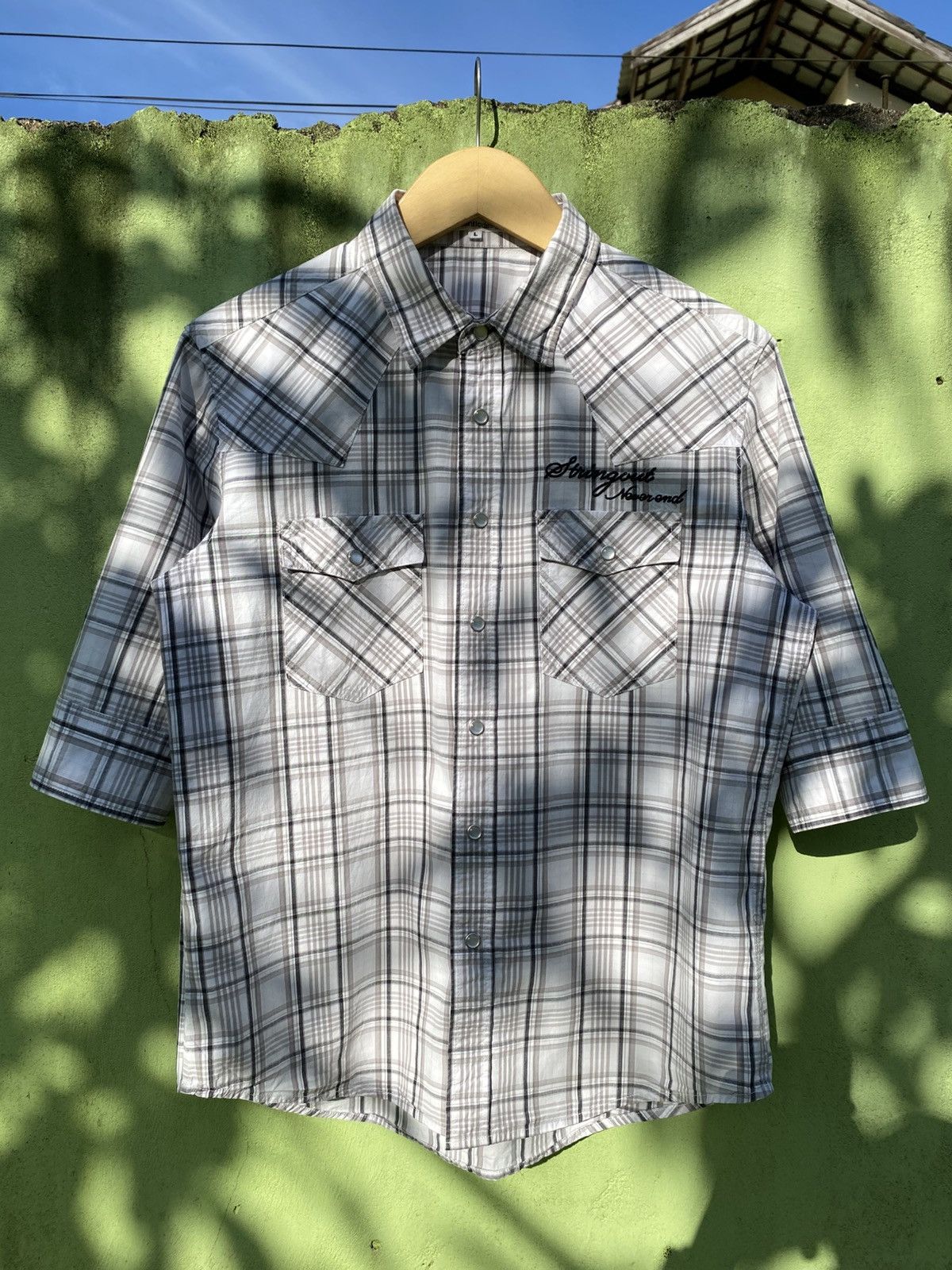semanticdesign Semantic Design Vintage Western Plaid Snap Embroidery Detail Size US L / EU 52-54 / 3 - 1 Thumbnail