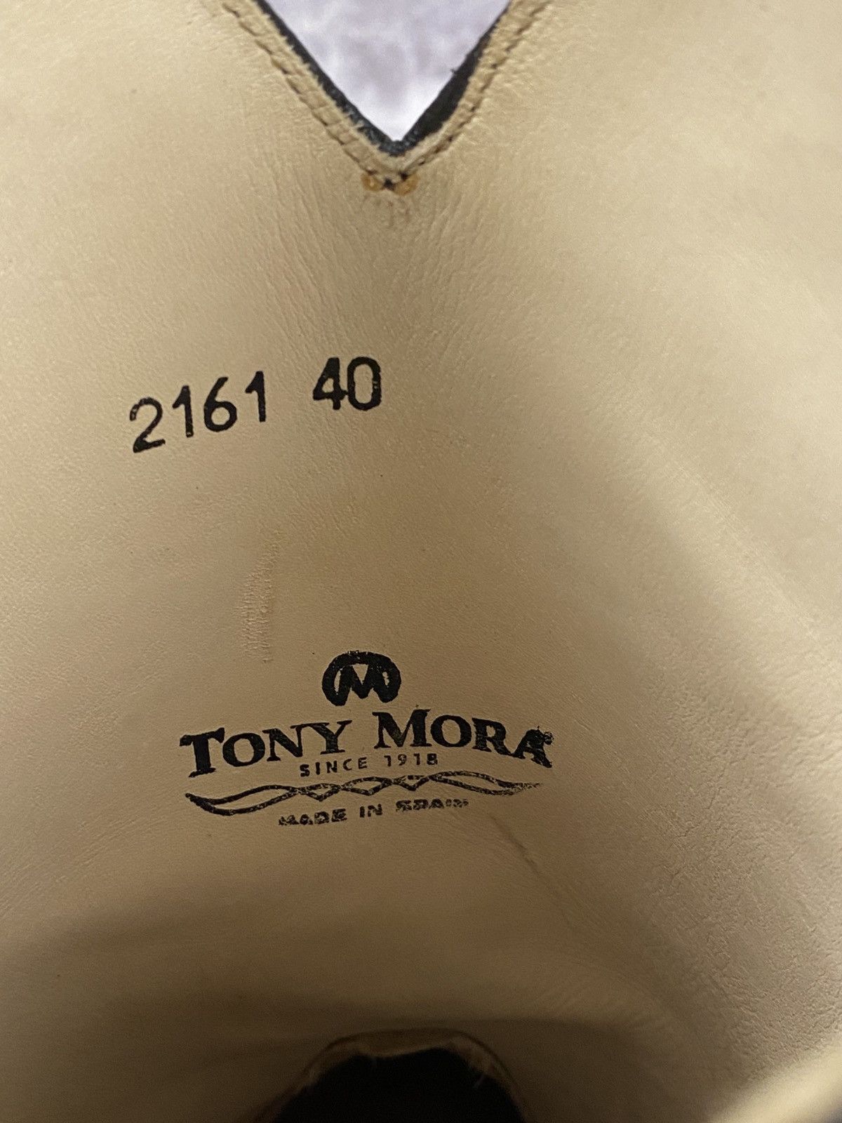 Tony Mora Western Cowboy Boots Embroidered Bull Skull Cacti