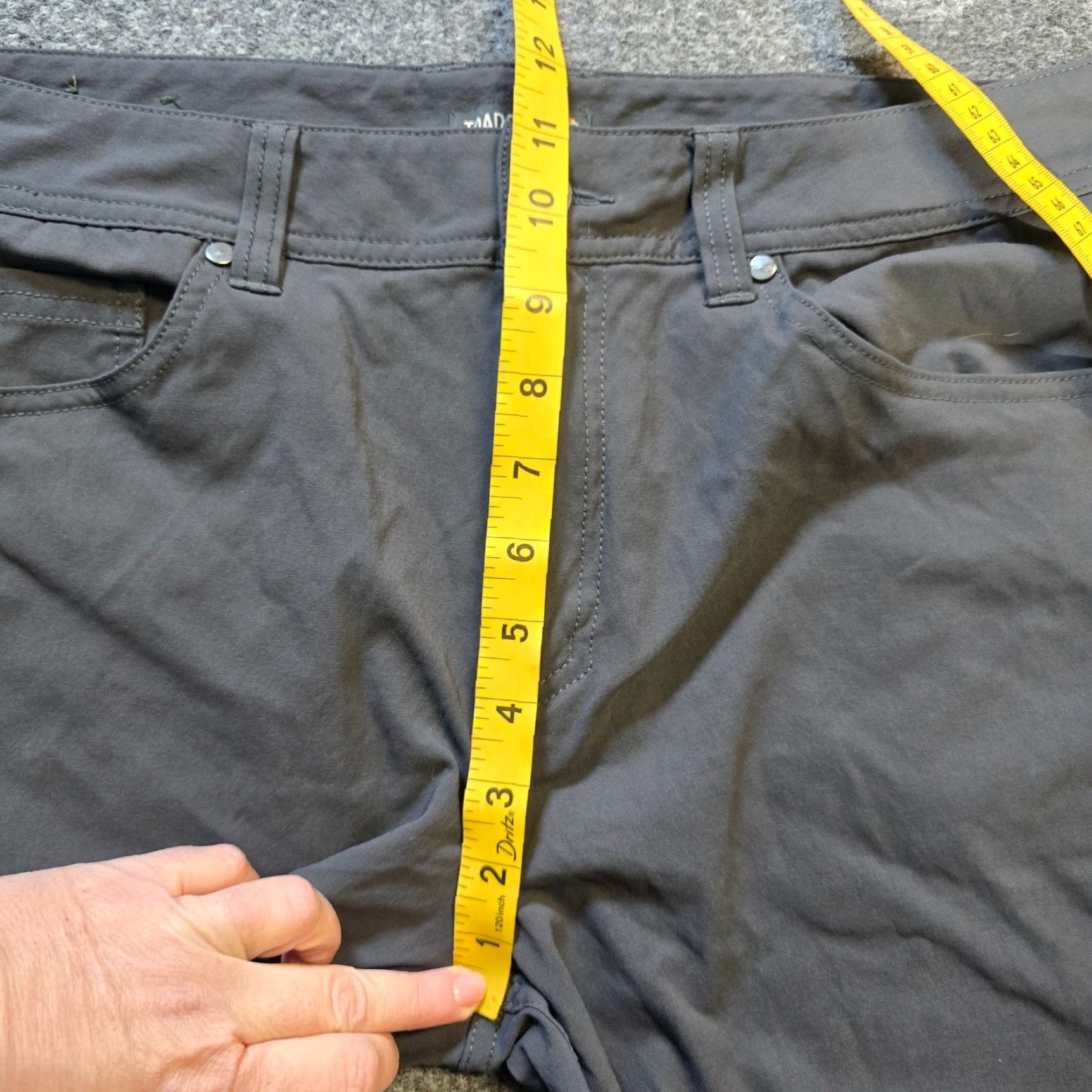 Toad&Co Toad & Co Pants Mens 33x34 Gray Skinny Nylon Performance Outdoors Chino 5-Pocket Design Size US 34 / EU 50 - 7 Thumbnail