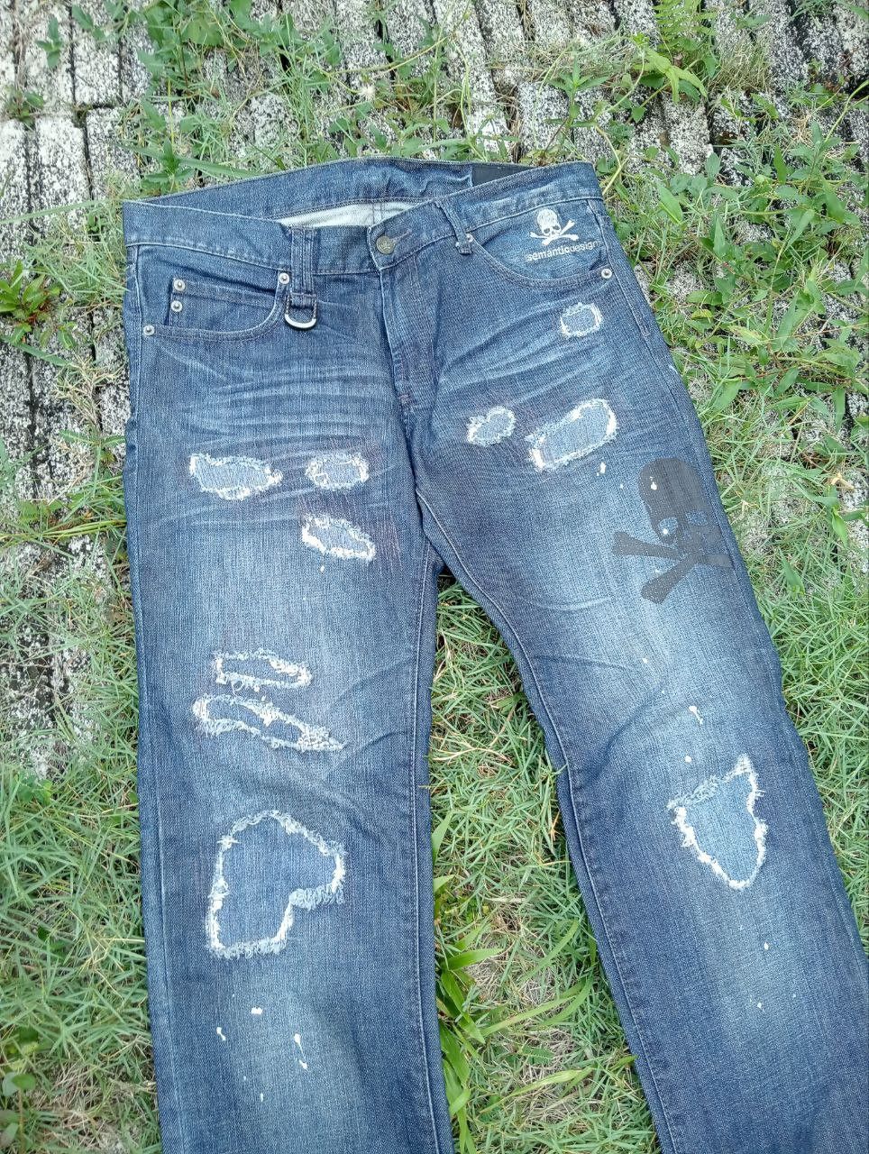 Roen Vintage Roen X Semantic Design Skulls Jeans Size US 35 - 4 Thumbnail