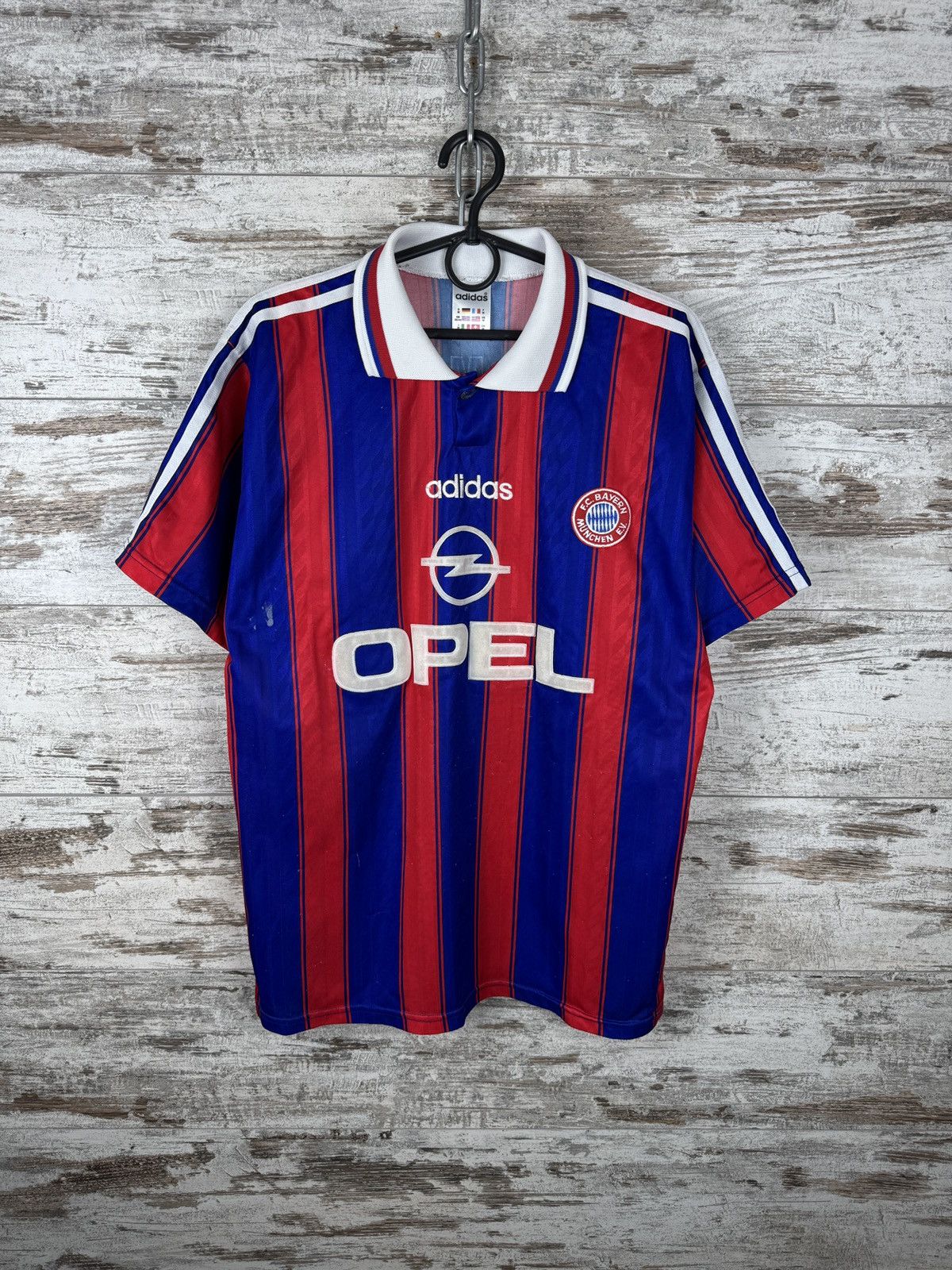 Adidas Mens Vintage Adidas Opel FC Bayern Munich Matthäus T-shirt Size US M / EU 48-50 / 2 - 2 Thumbnail
