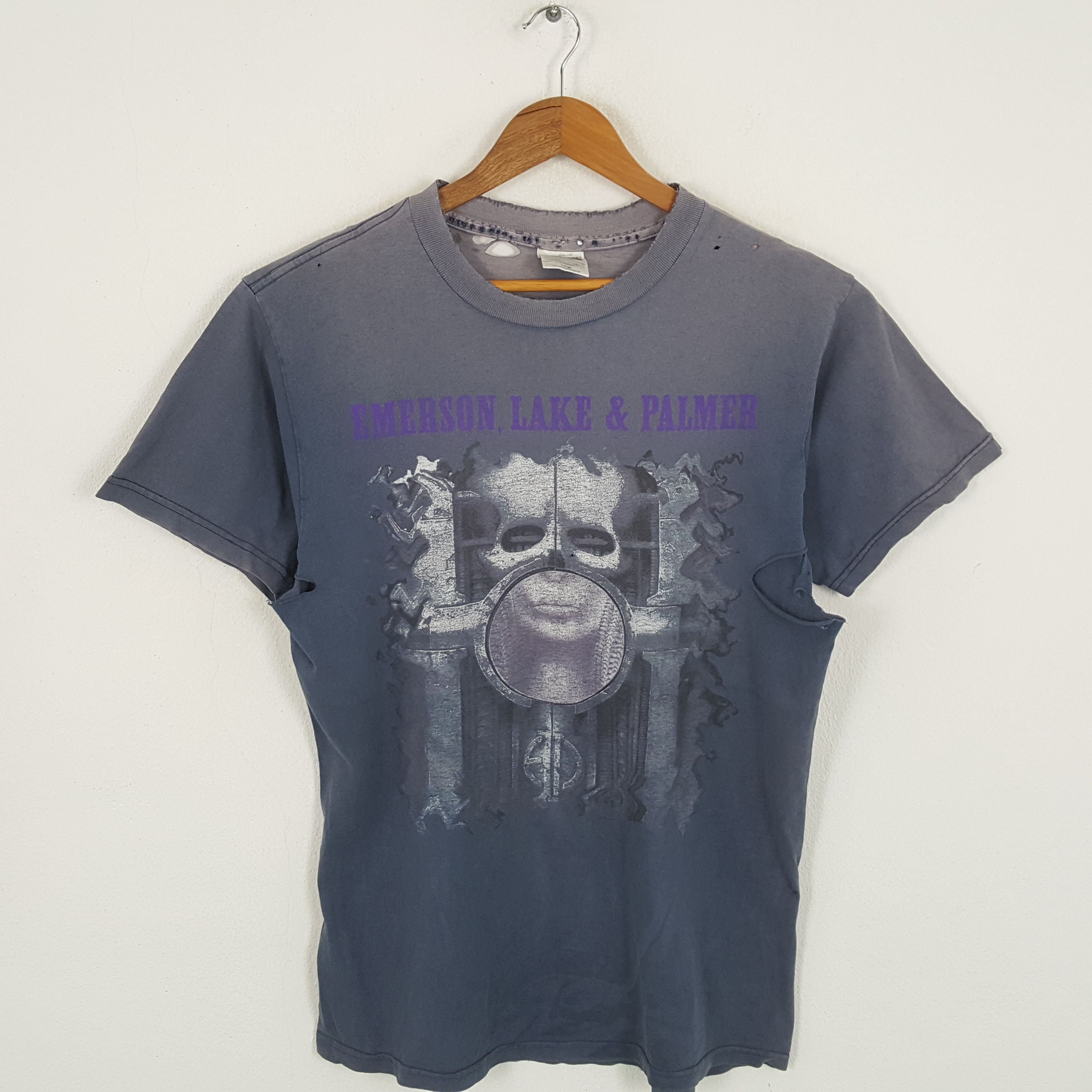 Band Tees × Vintage Vintage EMERSON LAKE & PALMER English Rock Supergroup Tees Size US L / EU 52-54 / 3 - 1 Thumbnail