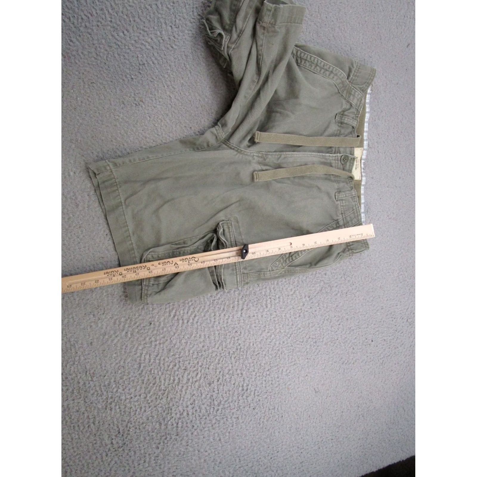 Faded Glory Faded Glory Cargo Shorts Mens Size 32 Green Cotton Pockets Cargo Short Regular Rise Mid 10-12in Front Flat Front Y2K Baggy Skater Size US 32 / EU 48 - 7 Thumbnail