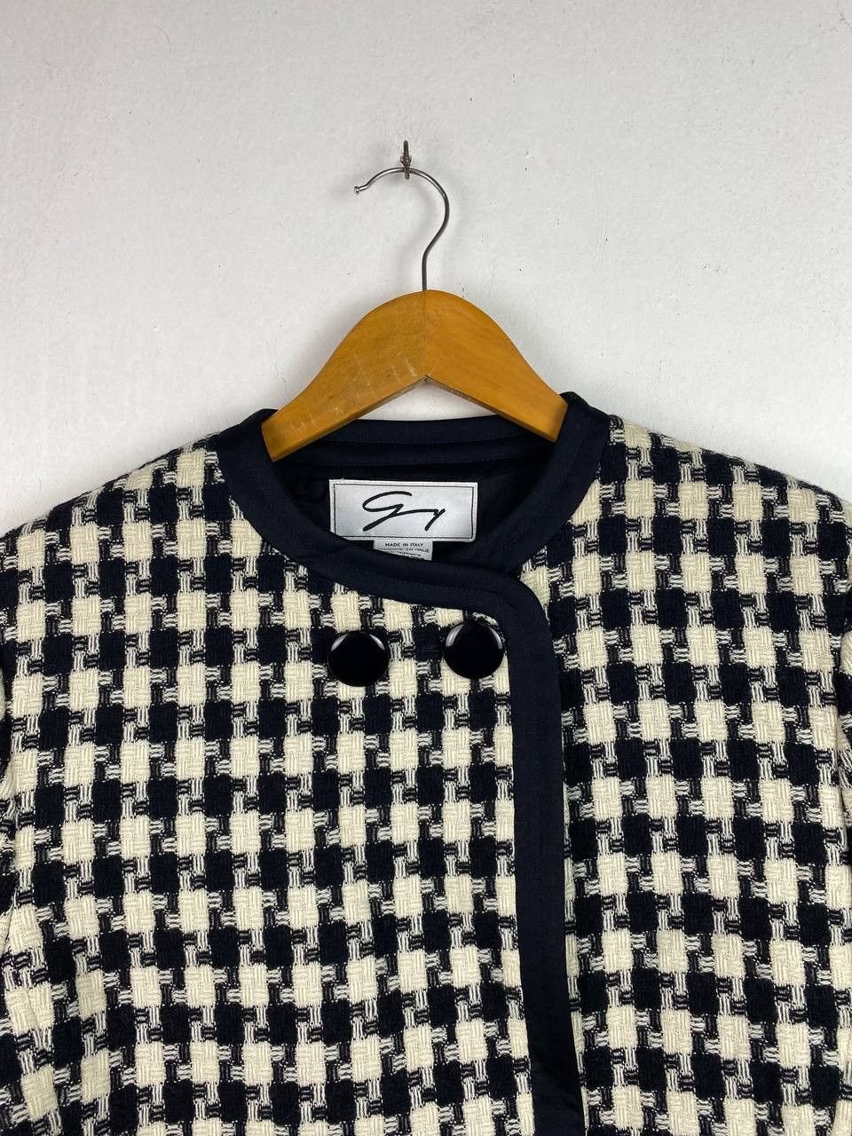 Designer italian designer wool checkered jacket nice design Size M / US 6-8 / IT 42-44 - 2 Thumbnail
