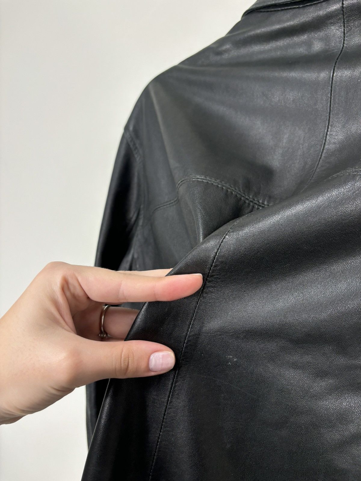 Gimo's Gimo’s Vintage Men’s Black Full Zip Italian Leather Jacket Size US S / EU 44-46 / 1 - 20 Thumbnail
