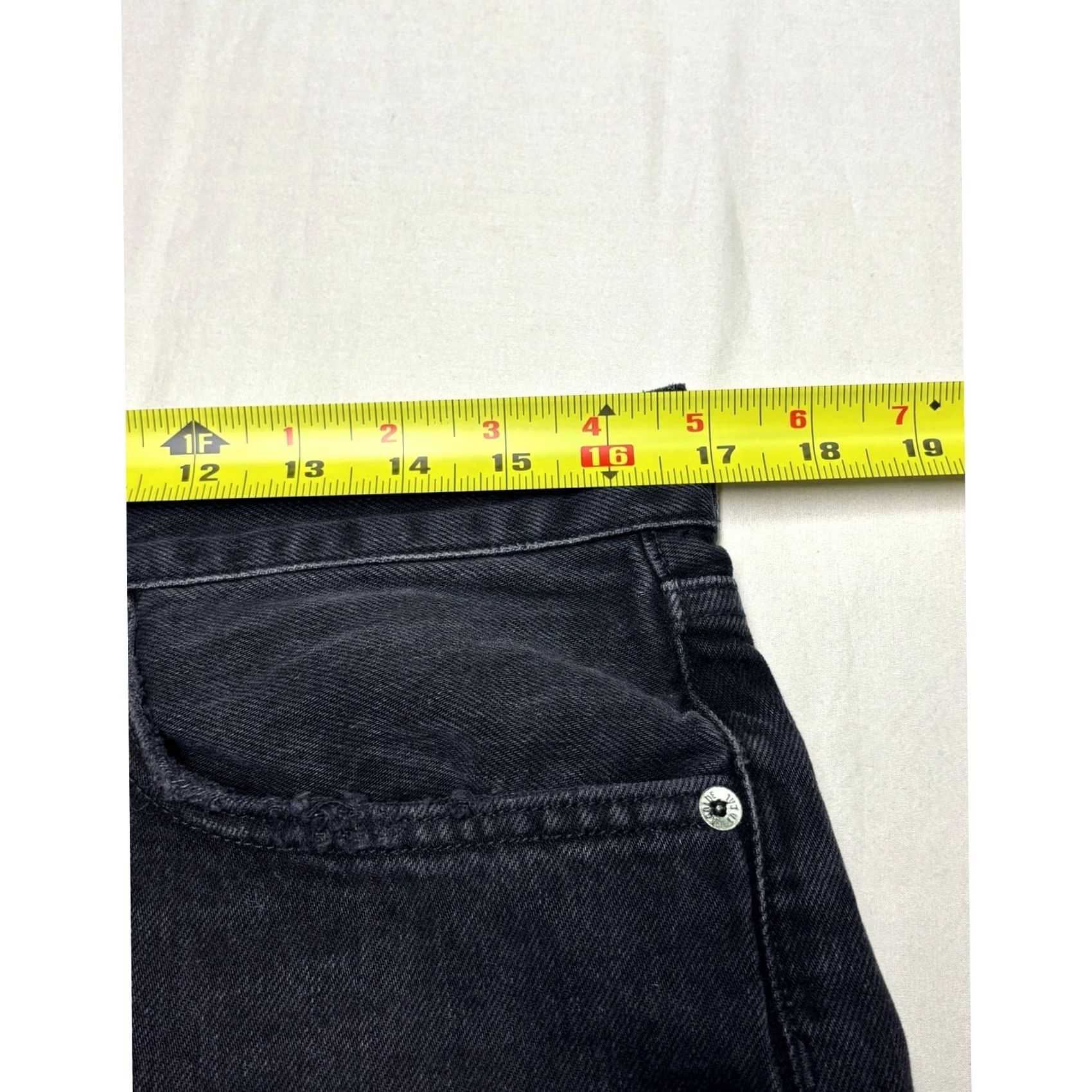 Agolde VINTAGE? No. AGOLDE Lana High-Rise Straight Jeans Washed Black Womens Size 33X30 Size 24" / US 00 / IT 34 - 6 Thumbnail