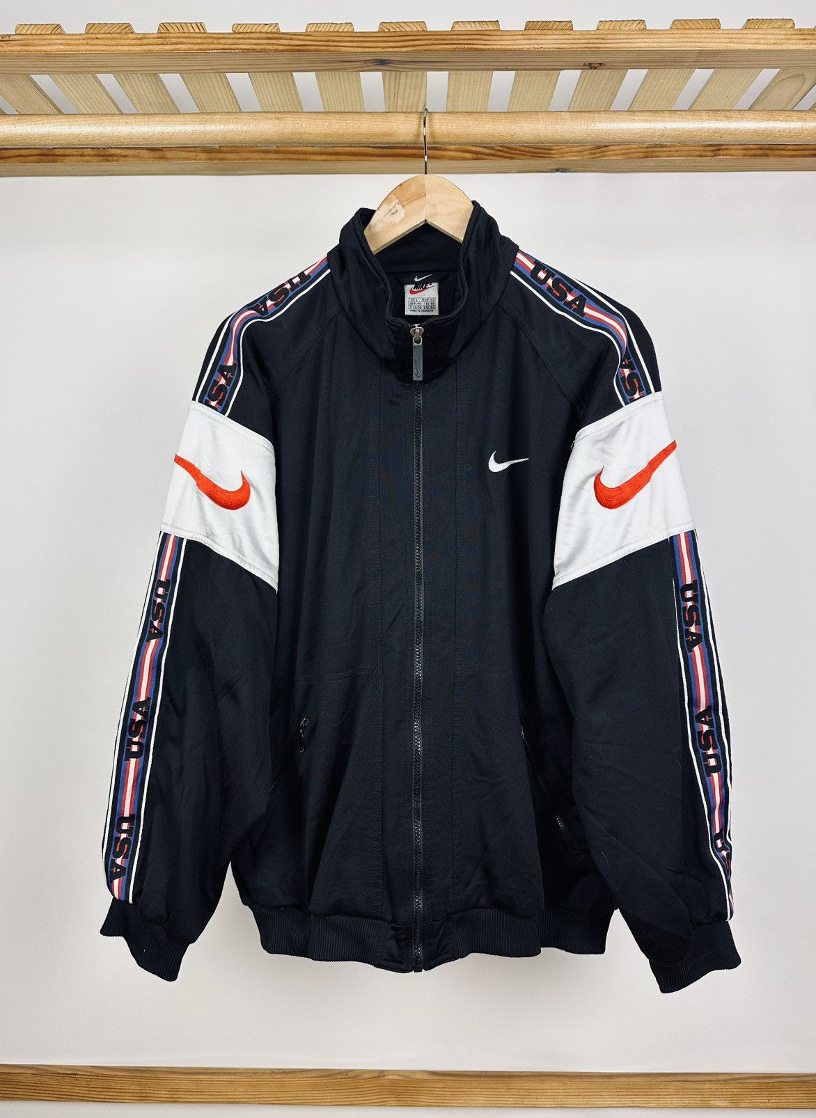 Nike Vintage Nike Zip Track Top Jacket USA Y2K Drill Size US L / EU 52-54 / 3 - 1 Thumbnail