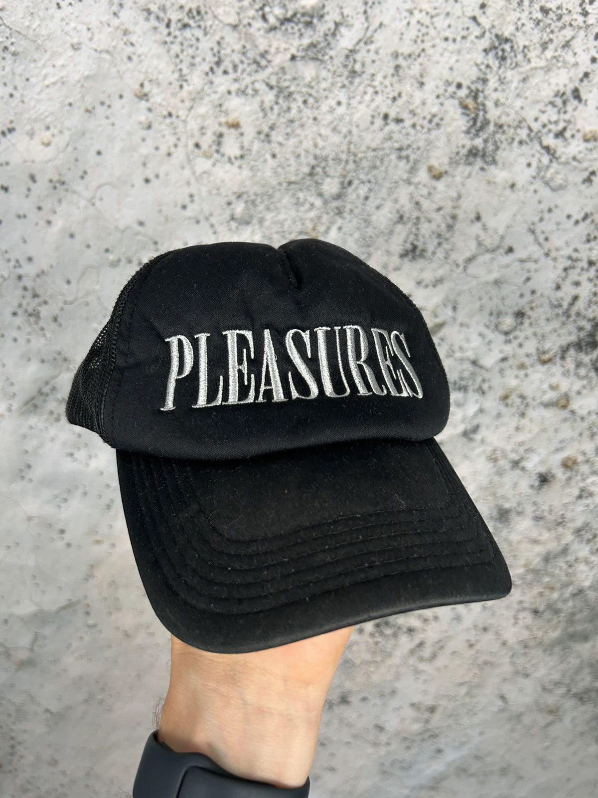 Pleasures Pleasures Trucker Hat Streetwear Avant Garde Grunge Punk Size ONE SIZE - 1 Thumbnail