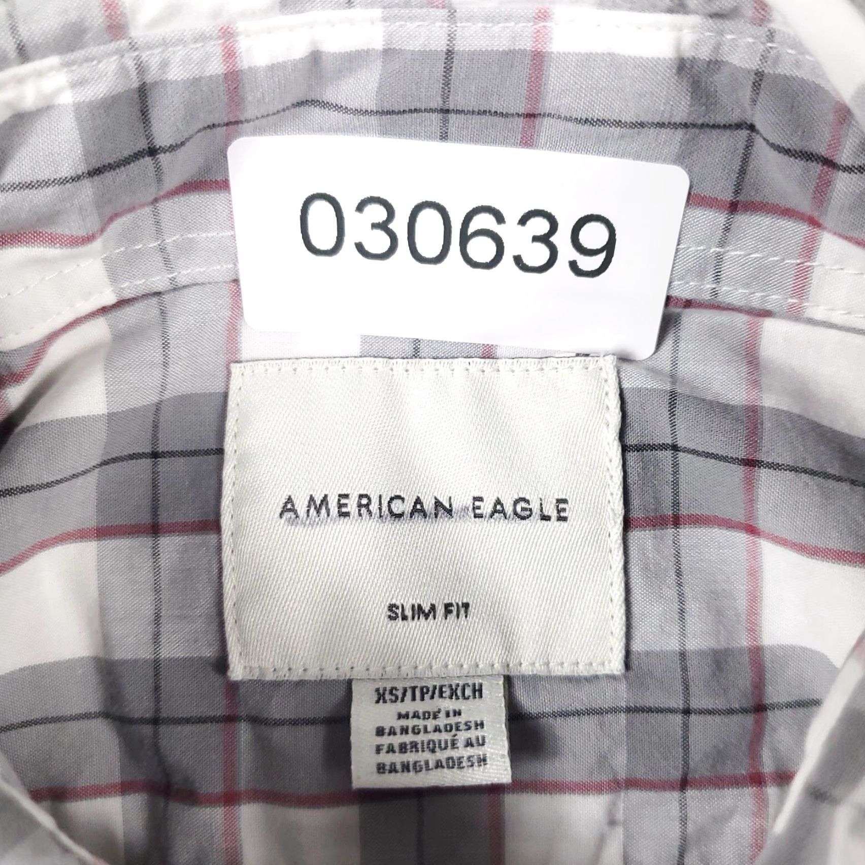 American Eagle Outfitters American Eagle Outfitters Shirt Mens XS Gray Plaid Button-Up Long Sleeve Size US XS / EU 42 / 0 - 7 Thumbnail