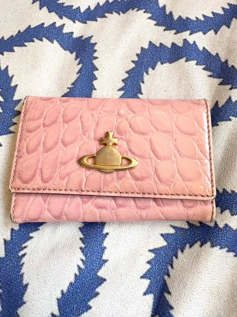 Vivienne Westwood Vivienne Westwood Pink crocodile leather key bag Size ONE SIZE - 1 Thumbnail