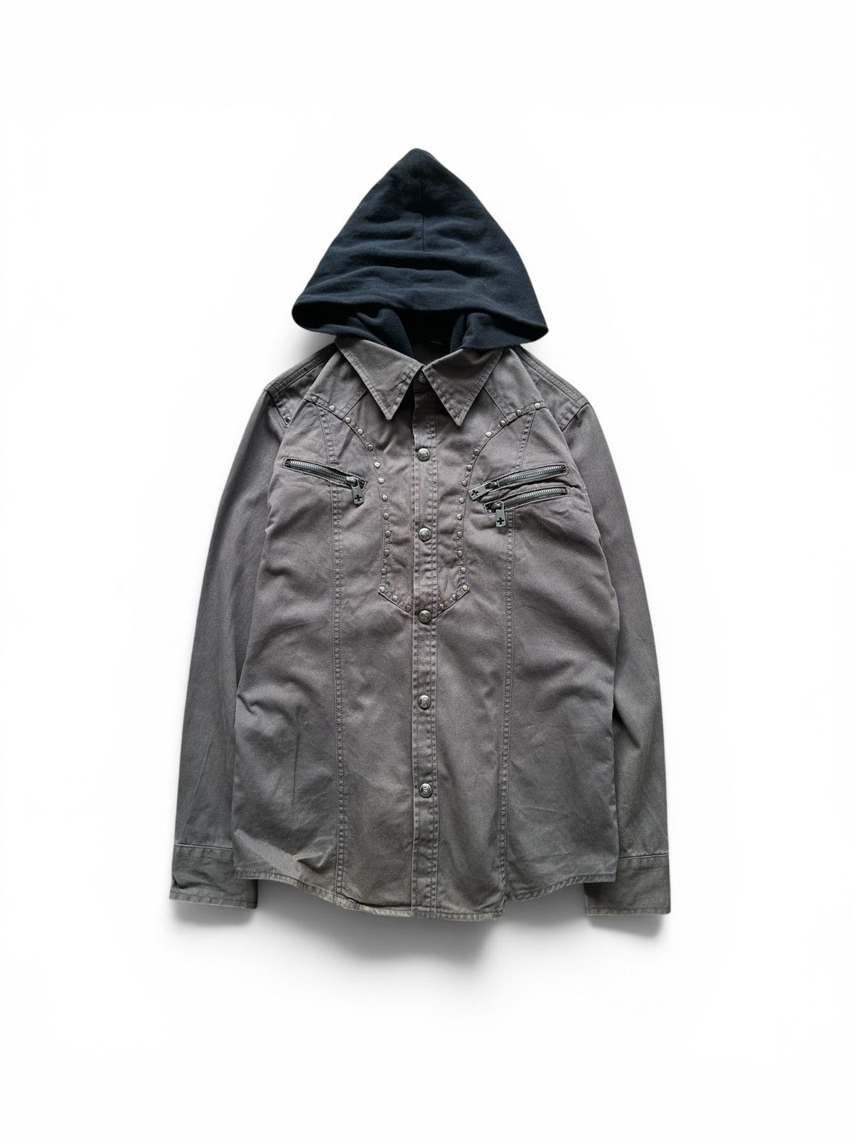 BERNINGS SHO 00's BATSU STUDIO studded zipper shirt Size US M / EU 48-50 / 2 - 3 Thumbnail