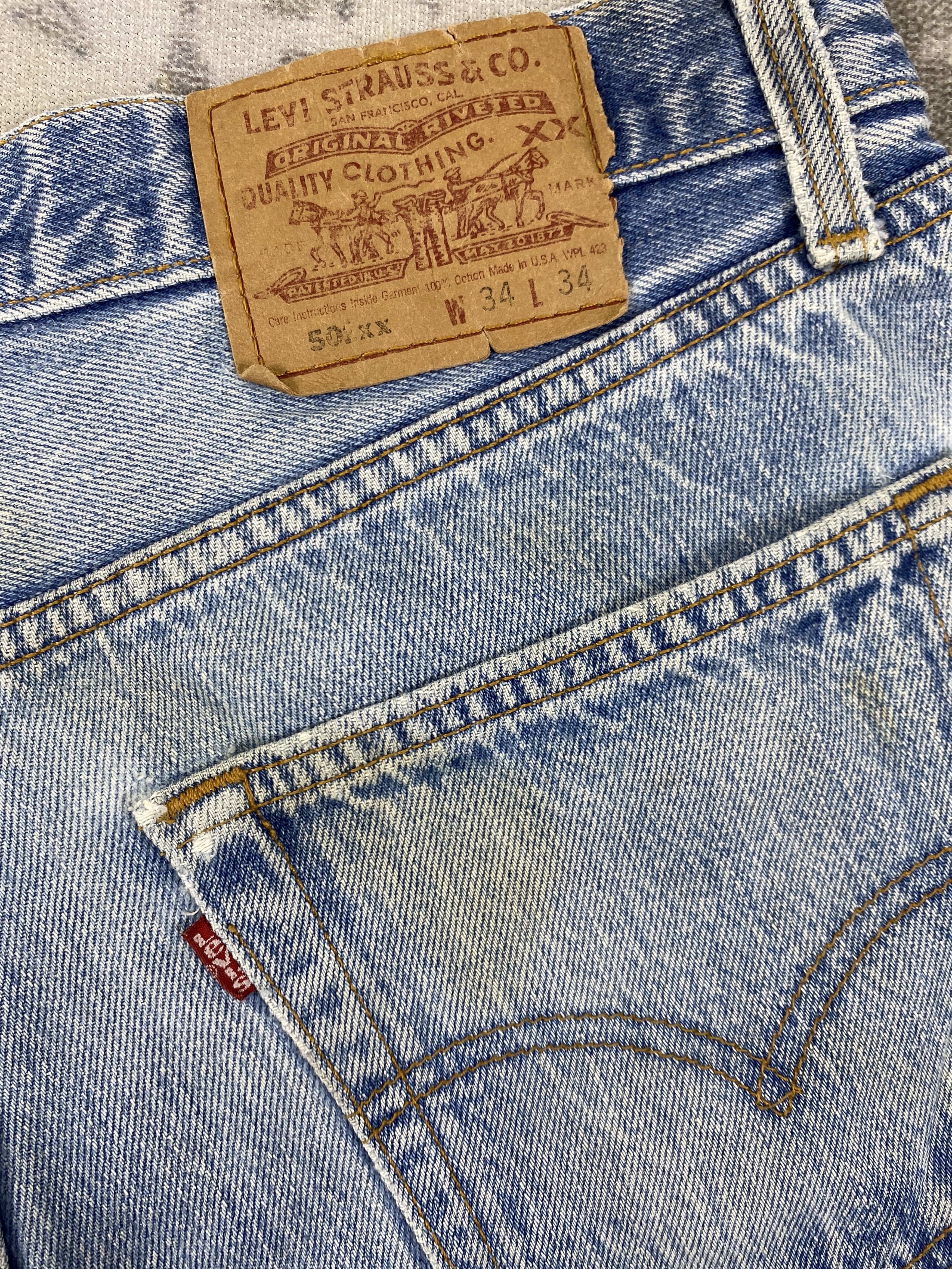 Levi's Vintage Levi's 501 Ripped Jeans 32x31.5 -JN033 Size US 32 / EU 48 - 11 Thumbnail