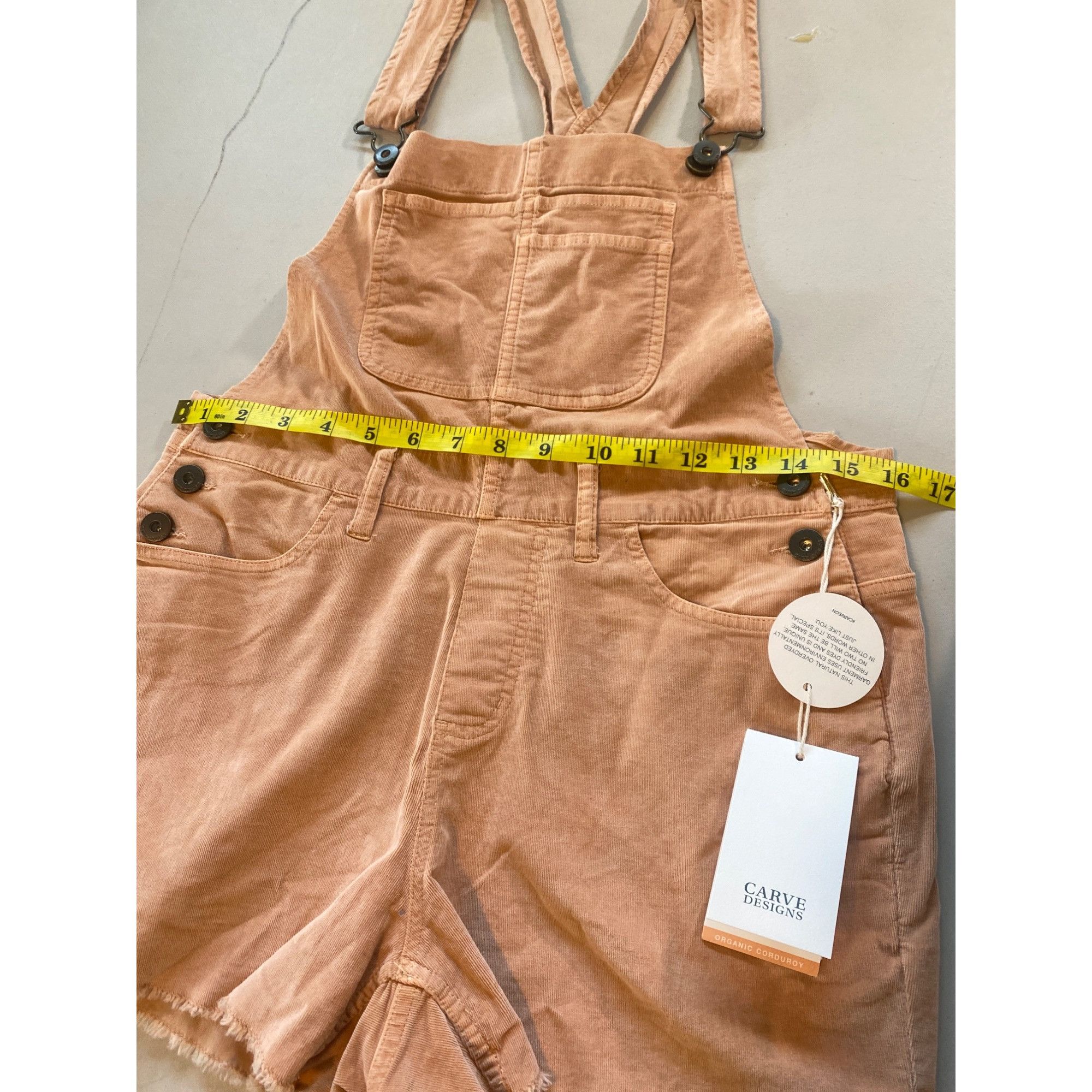 Other NWT Carve Designs Women's 6 Jason Overall Short Washed Pink Size 28" / US 6 / IT 42 - 10 Thumbnail