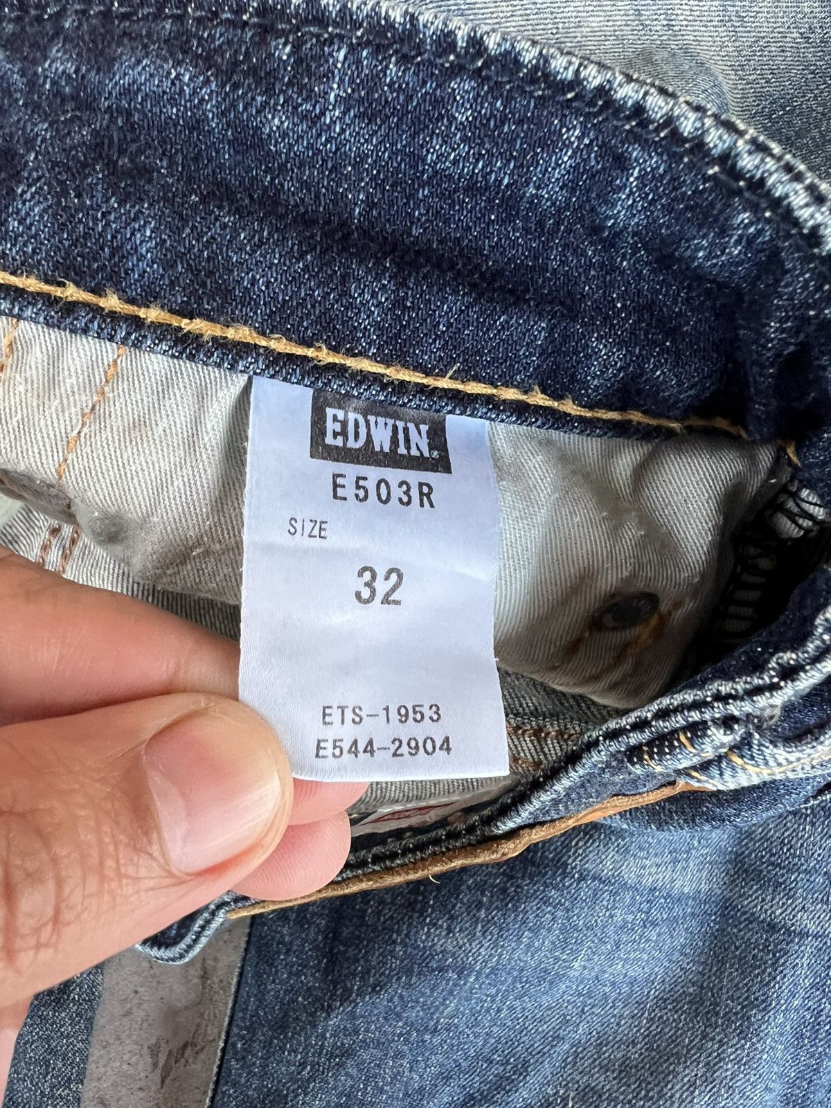 If Six Was Nine Vintage Edwin Made In Japan Distress Jeans Size US 34 / EU 50 - 17 Thumbnail